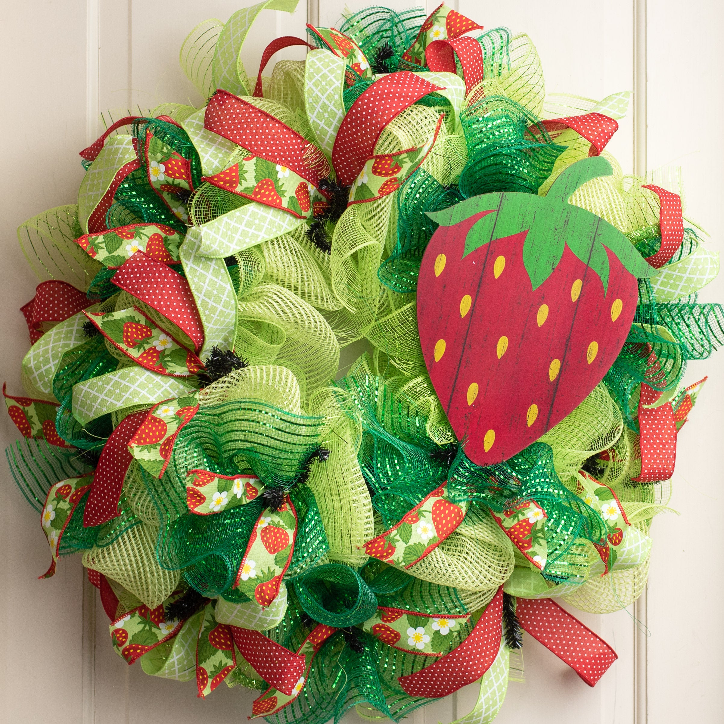 12" Wooden Sign: Strawberry Shape Lifestyle Photo