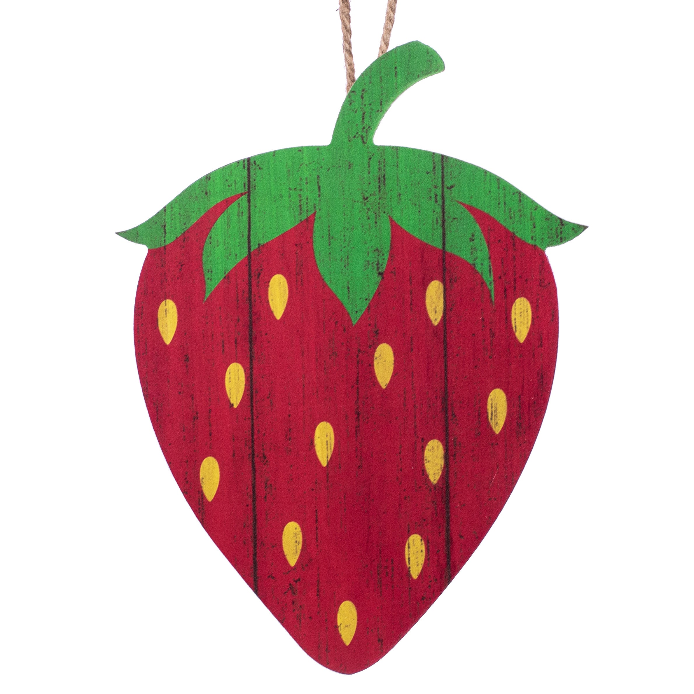 12" Wooden Sign: Strawberry Shape Item Number: AP8411