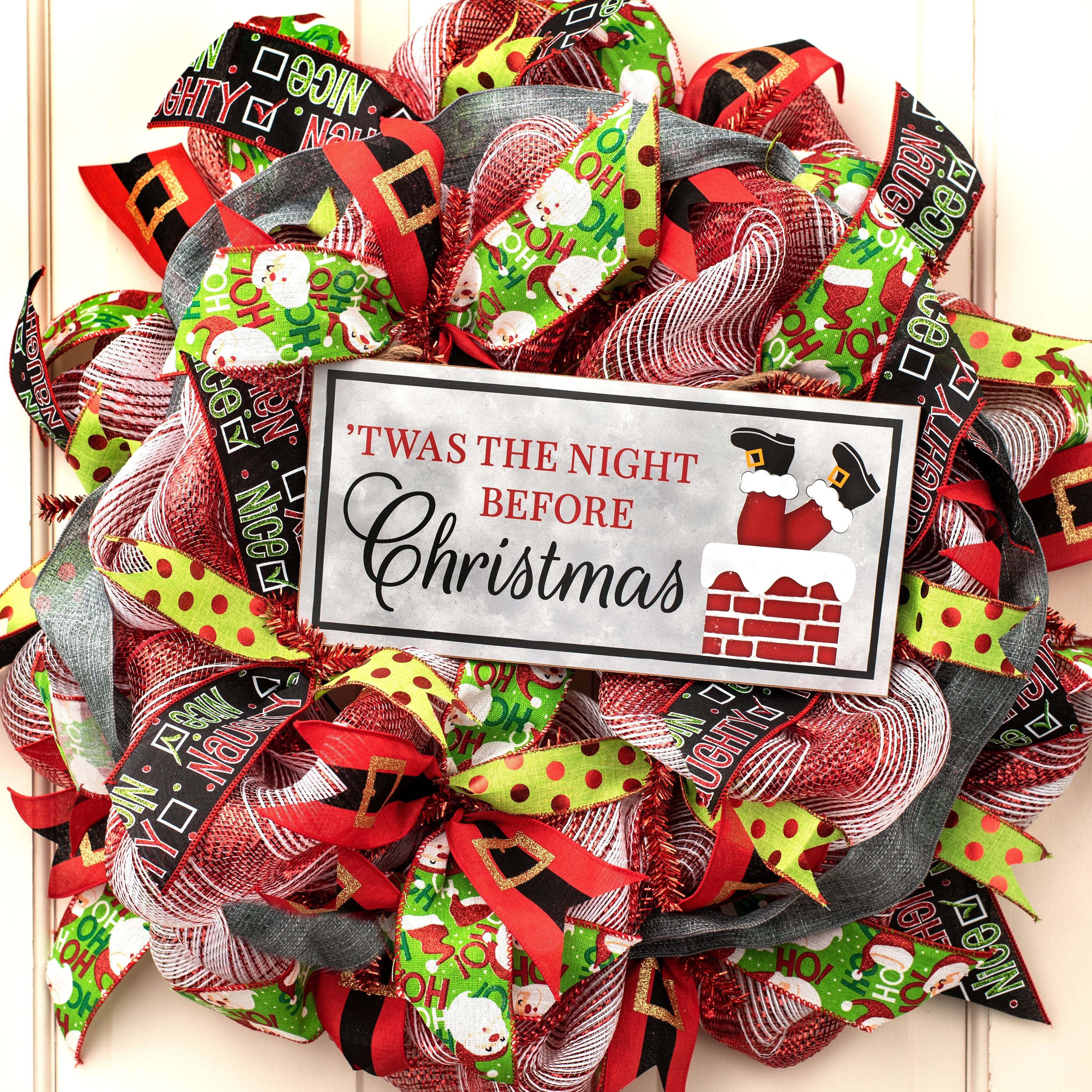 12" Wooden Sign: 'Twas The Night Before Santa Lifestyle Photo