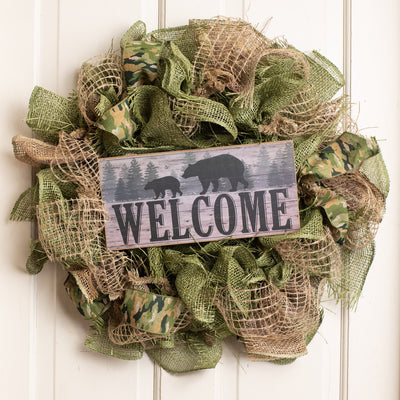 12" Wooden Sign: Welcome Bears Lifestyle Photo