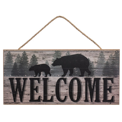 12" Wooden Sign: Welcome Bears Item Number: AP8384