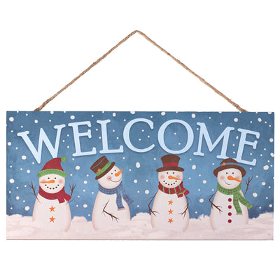 12" Wooden Sign: Welcome Snowmen Item Number: AP7120