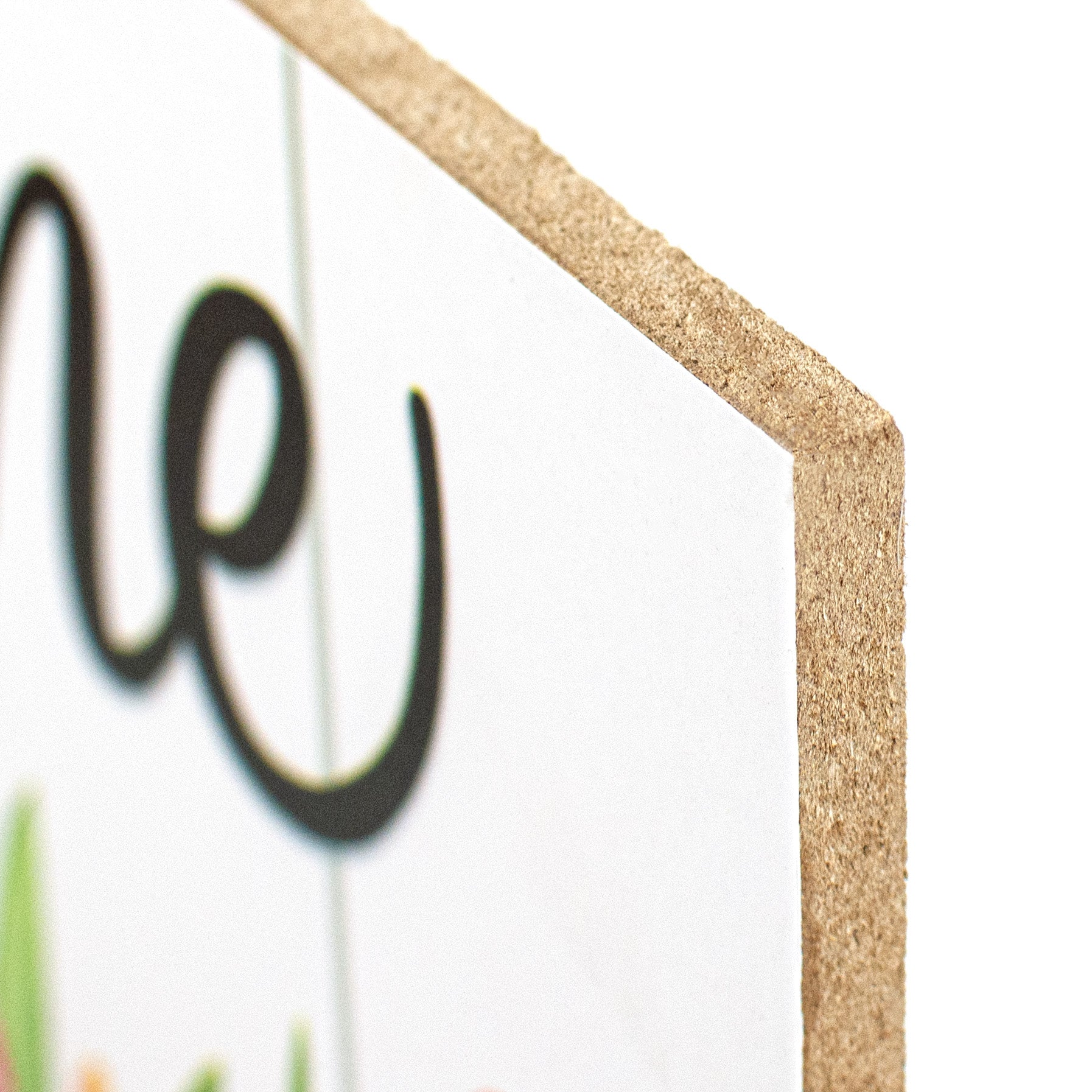 12" Wooden Sign: Welcome Tulips detail photo 3