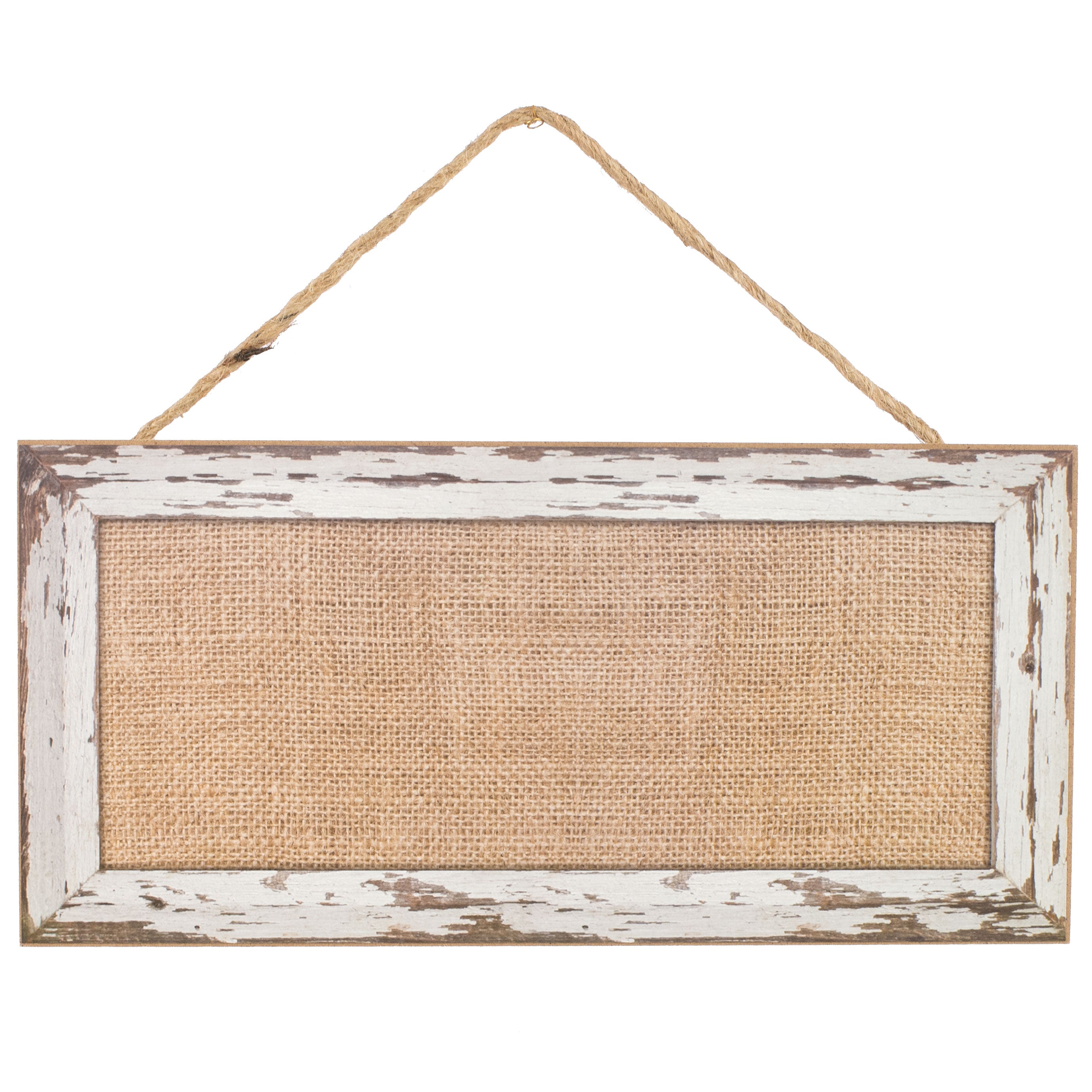 12" Wooden Sign: White Blank Framed Burlap Item Number: AP8491