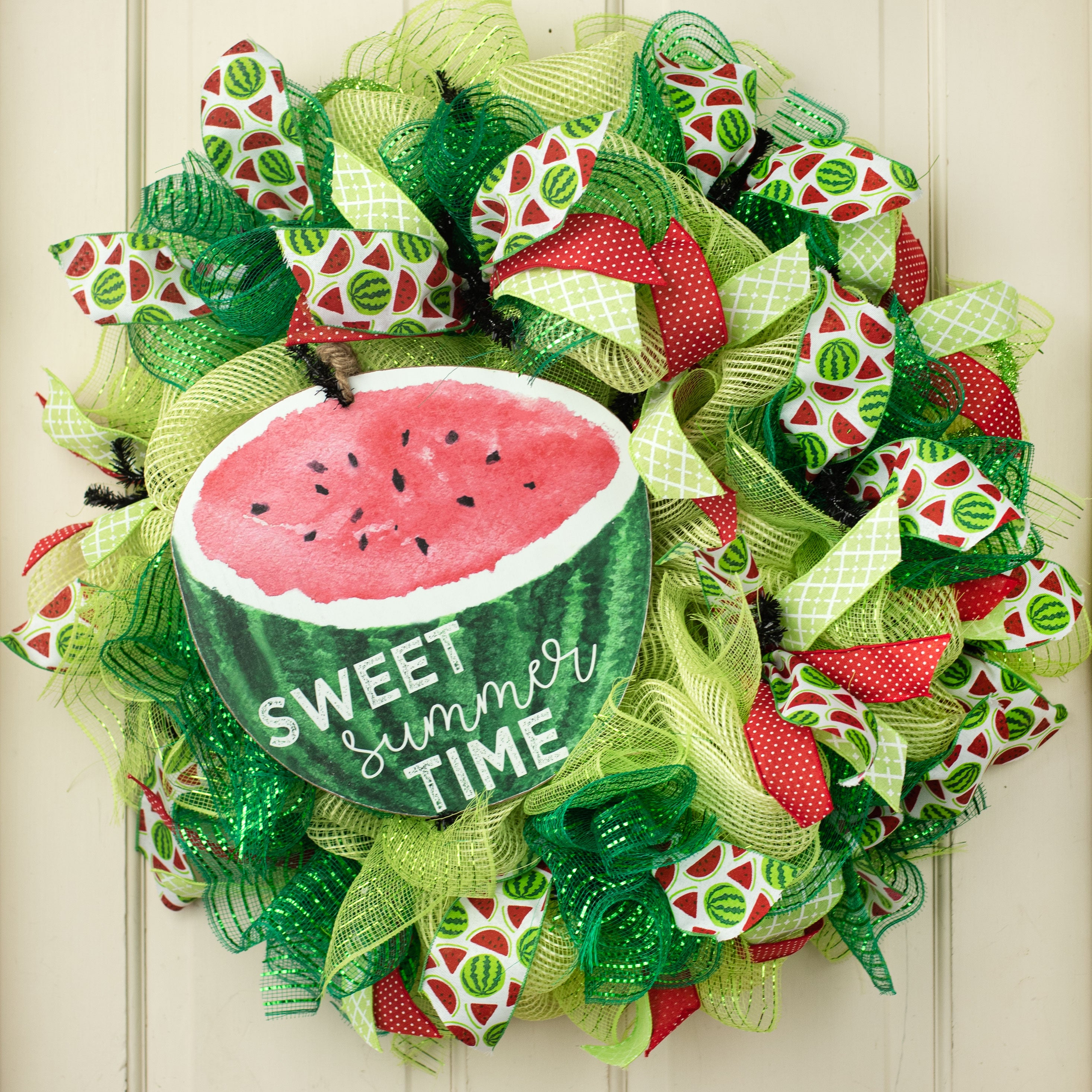 12" Wooden Watermelon Sign: Sweet Summer Time Lifestyle Photo