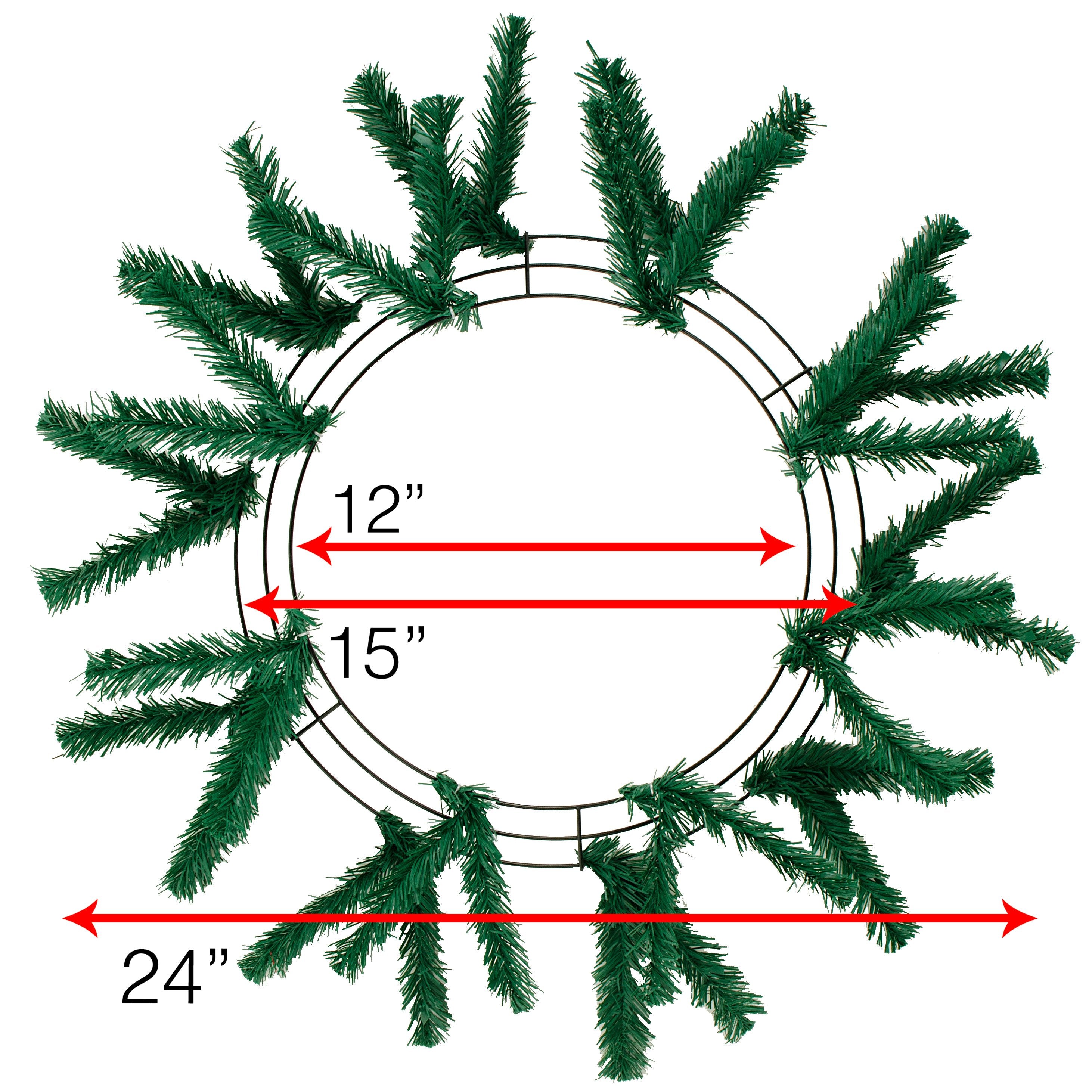 15-24" Work Wreath Form: Emerald Green Lifestyle Photo