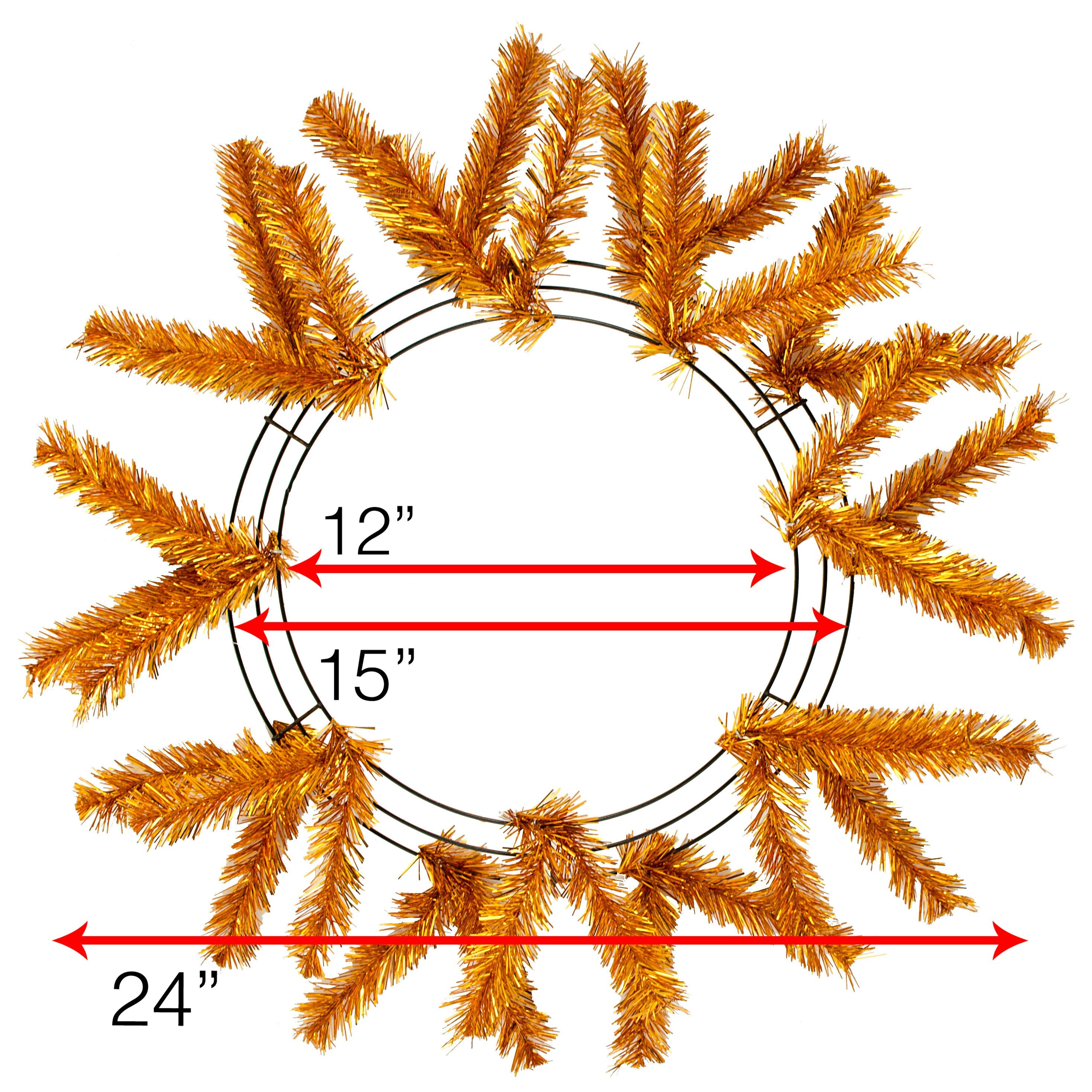 15-24" Work Wreath Form: Metallic Copper Lifestyle Photo