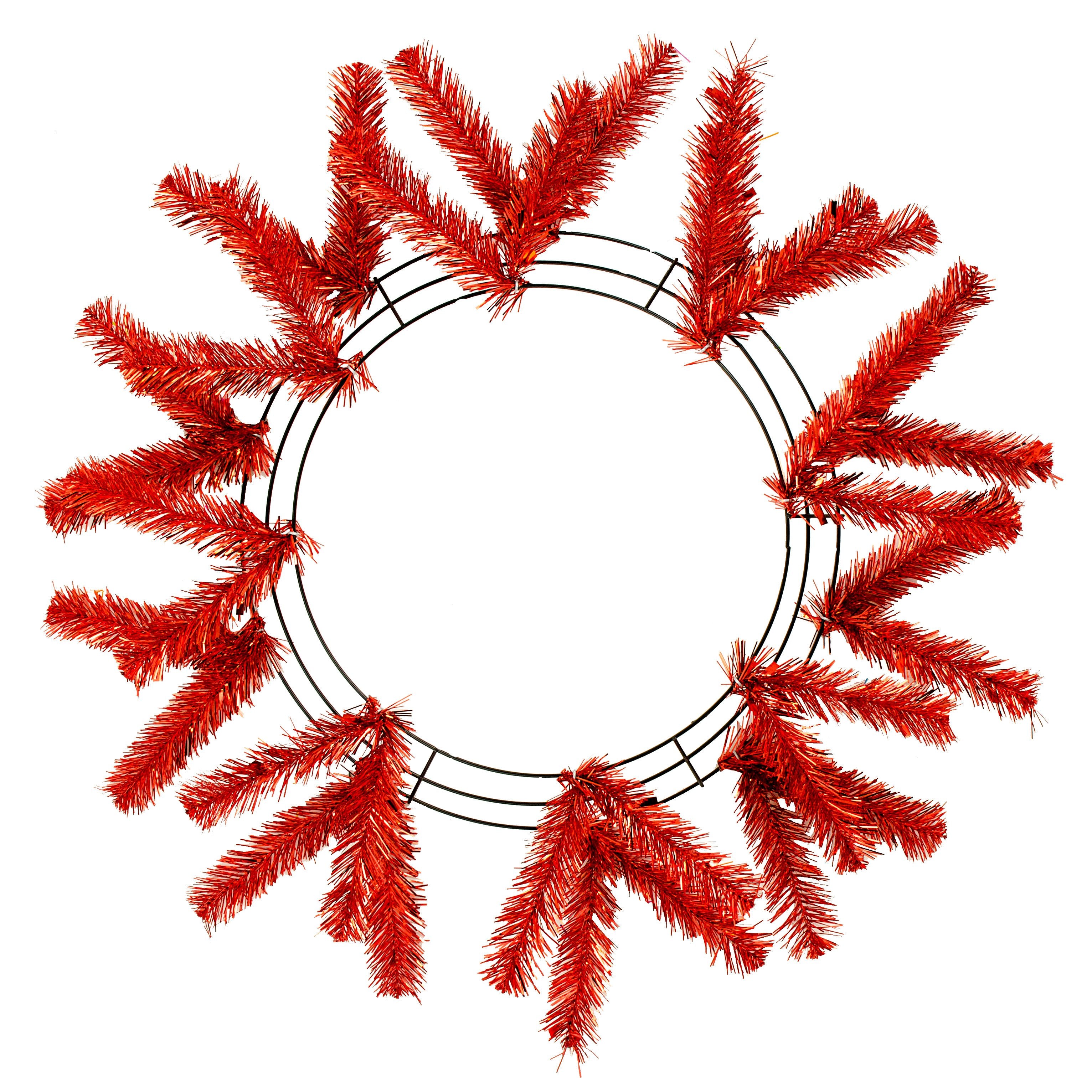 15-24" Work Wreath Form: Metallic Dark Red Item Number: XX749524