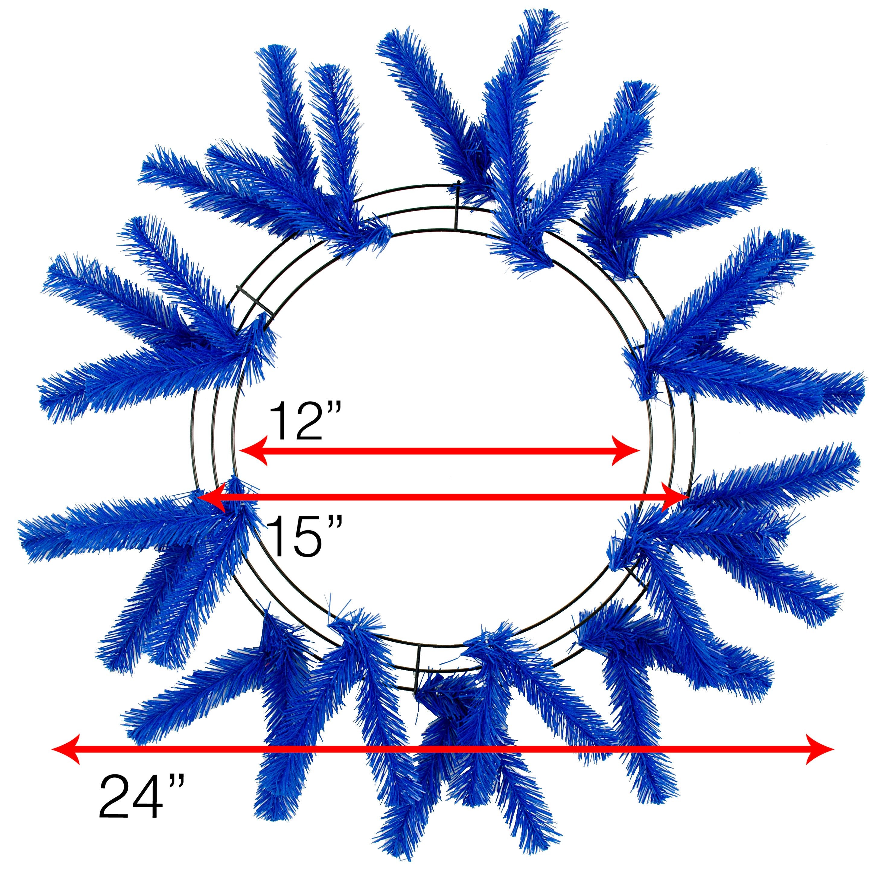 15-24" Work Wreath Form: Royal Blue Lifestyle Photo