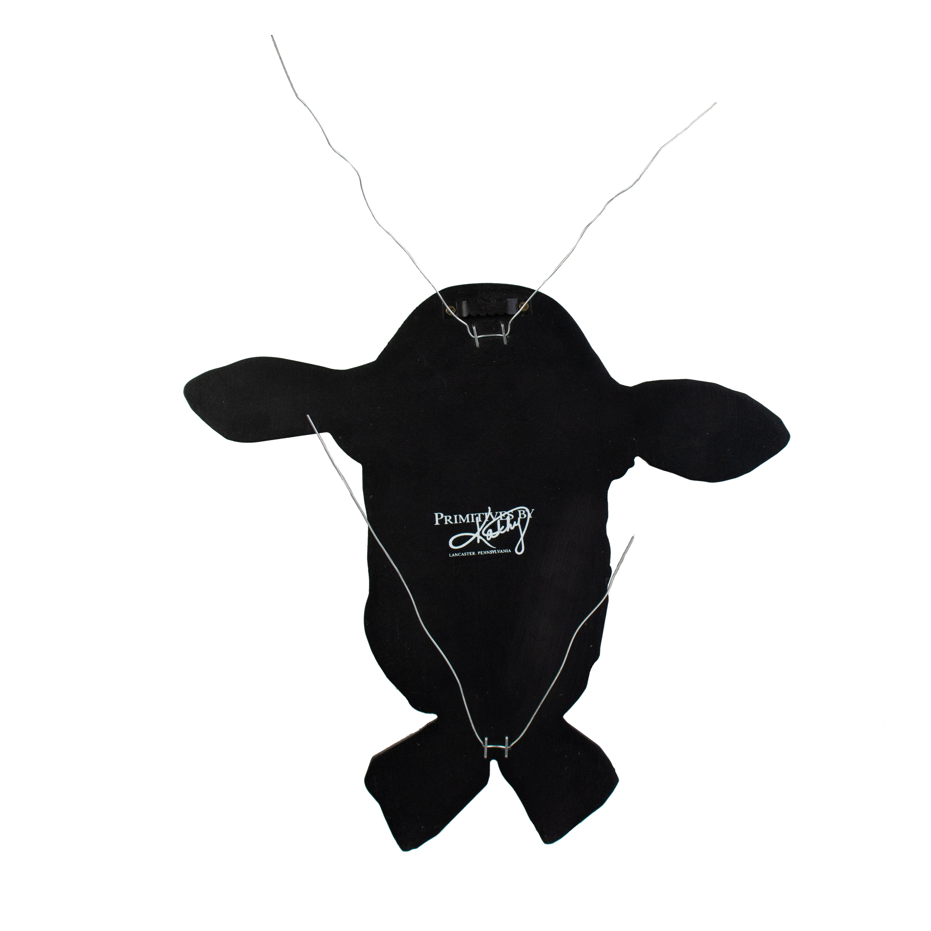 12" Wreath Insert: Christmas Cow With Bow detail photo 4