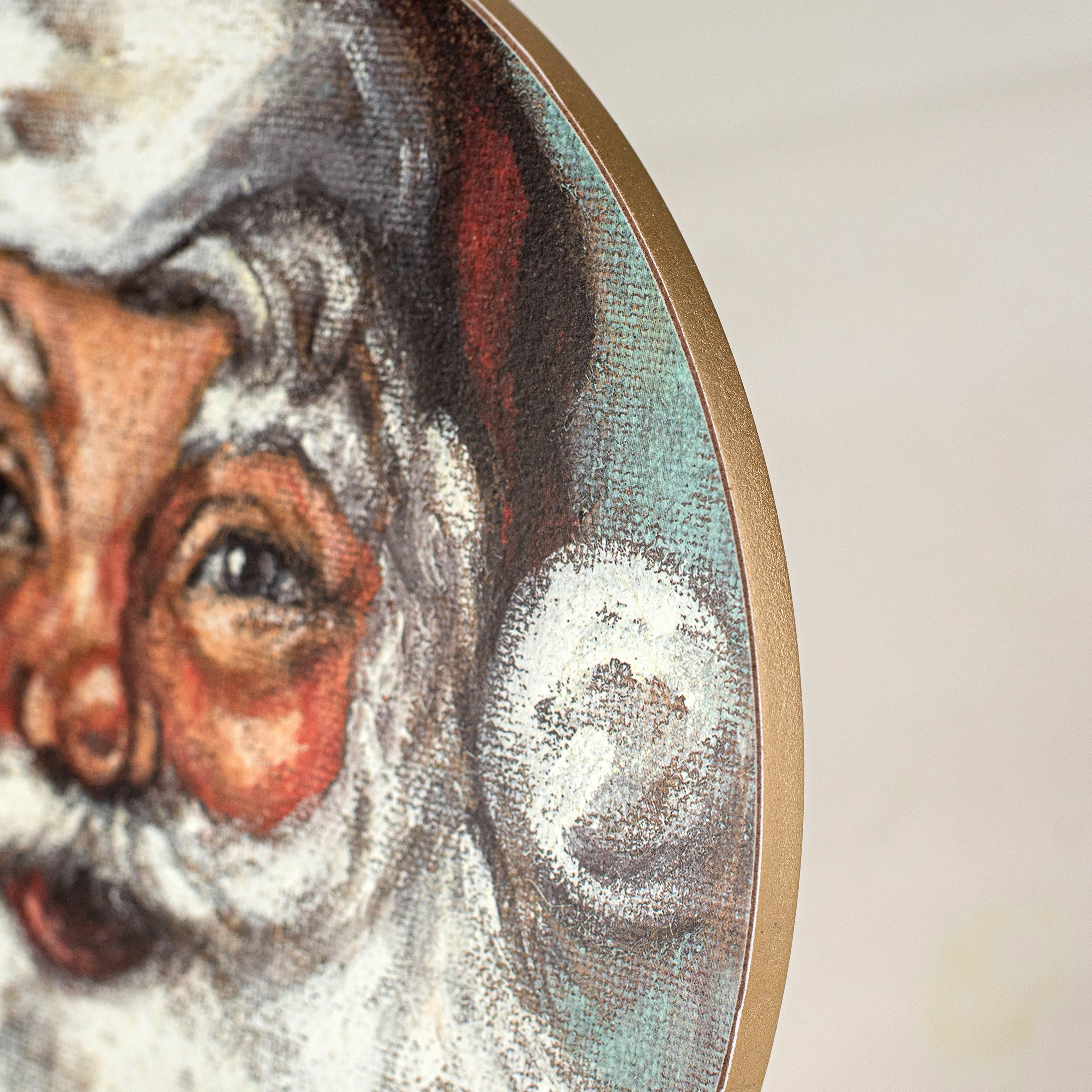 10" Wreath Insert: Smiling Santa detail photo 3