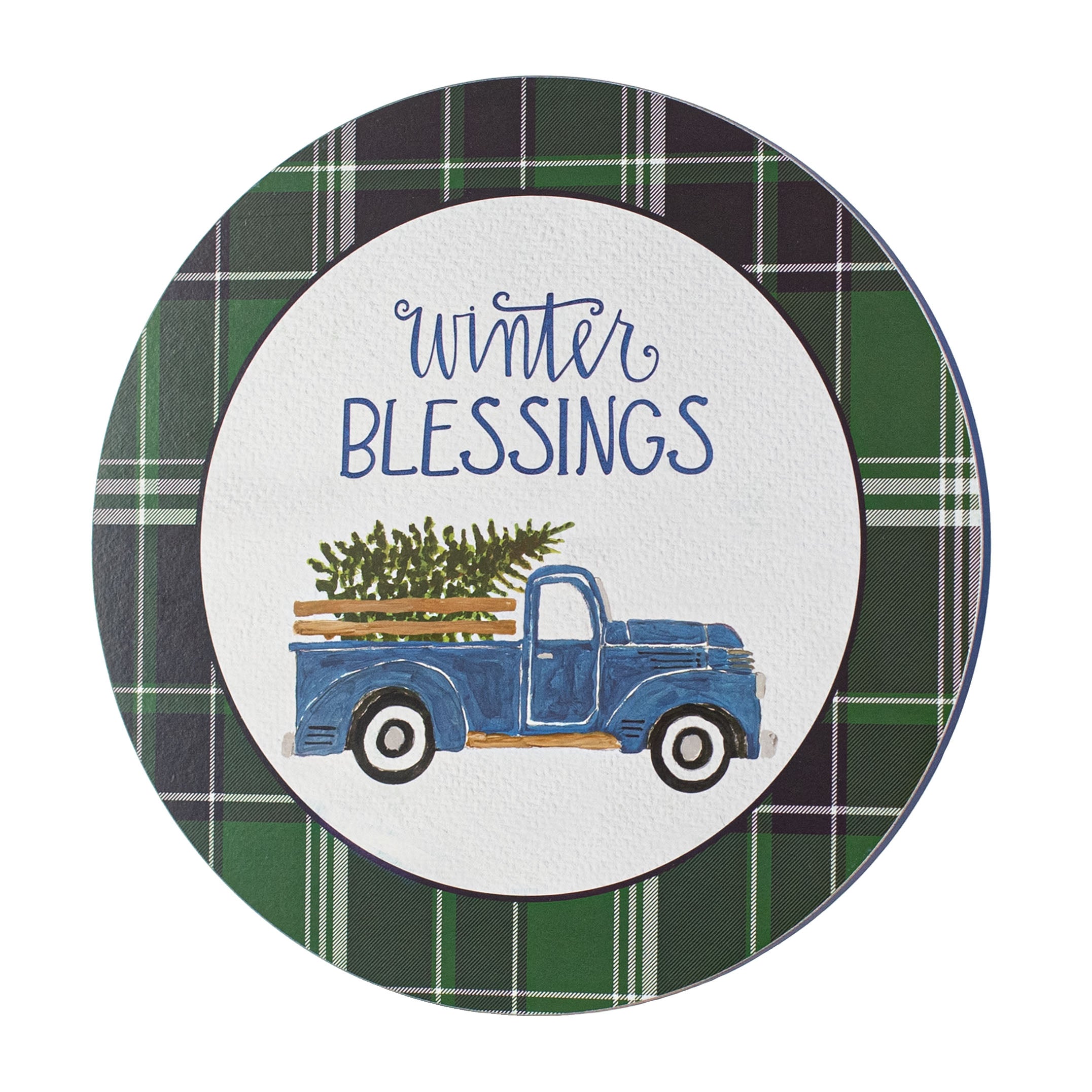 10" Wreath Insert: Winter Blessings Truck Item Number: 111057