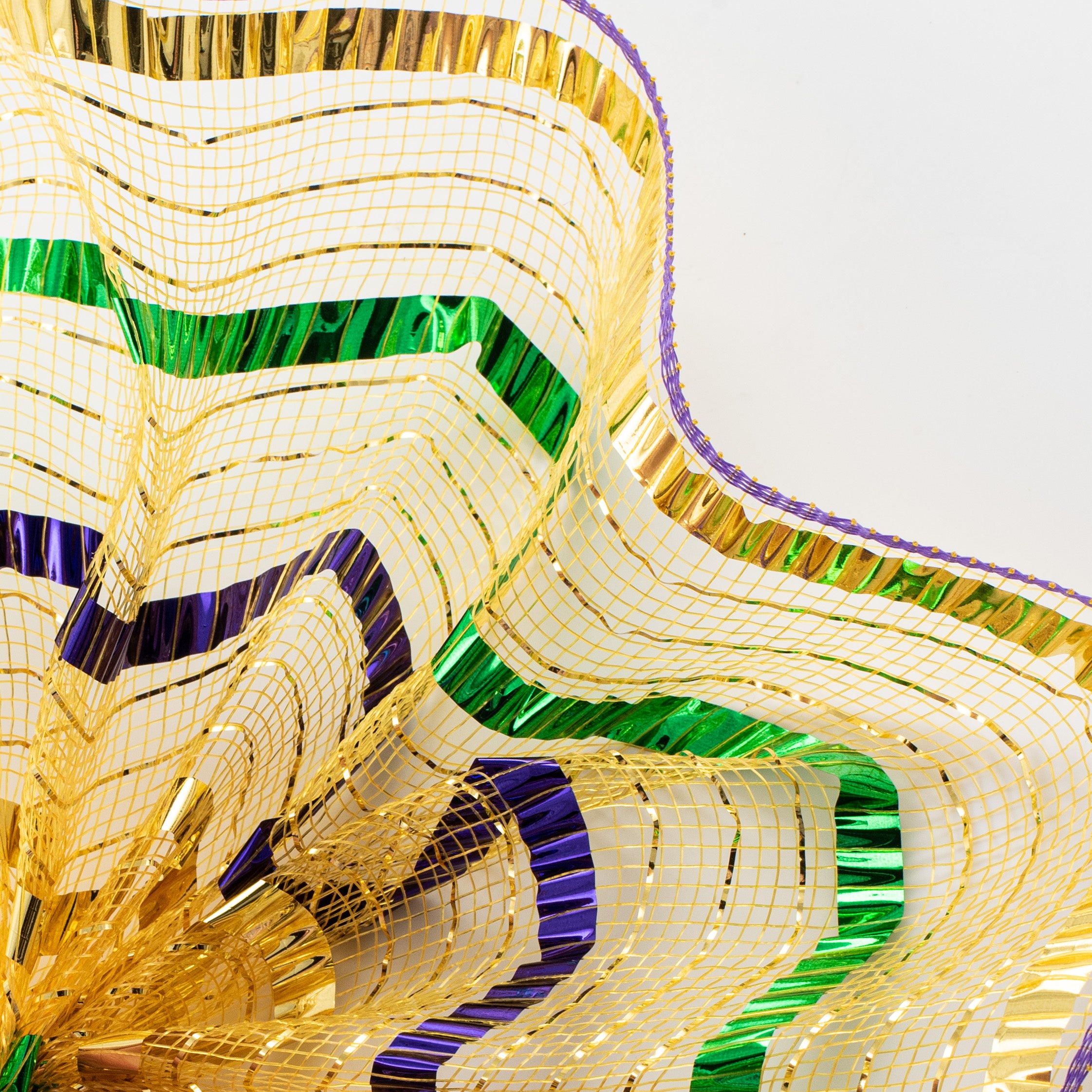 10" XL Wide Foil Stripe Mesh: Mardi Gras Lifestyle Photo