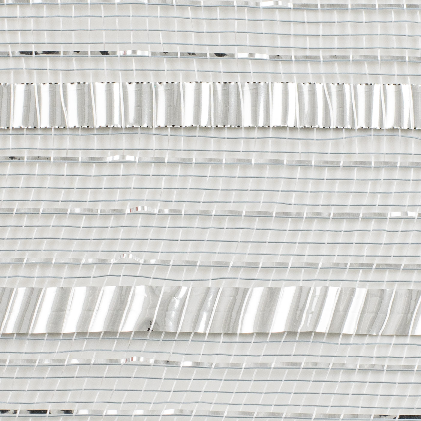 10" XL Wide Foil Stripe Mesh: Silver detail photo 3