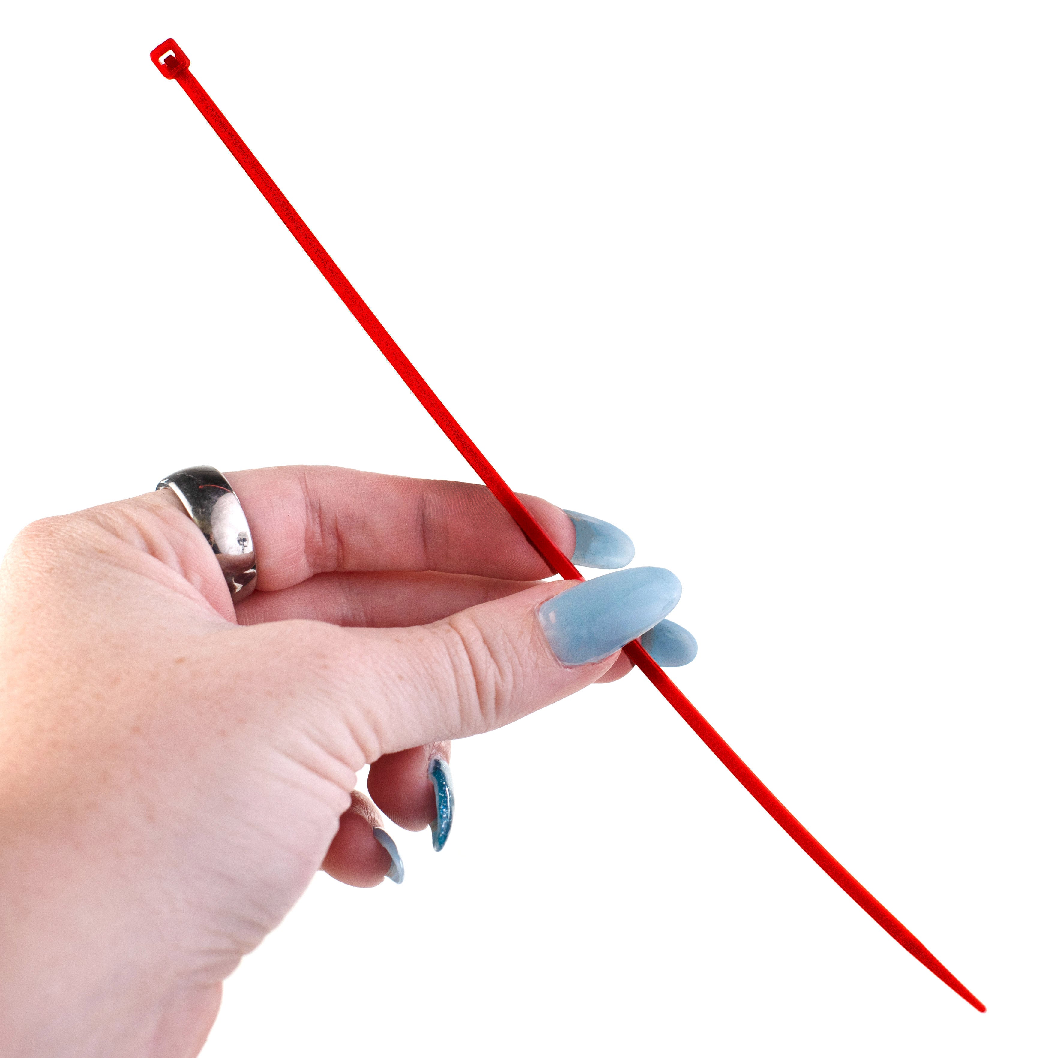 8" Zip Tie: Red (100) Lifestyle Photo