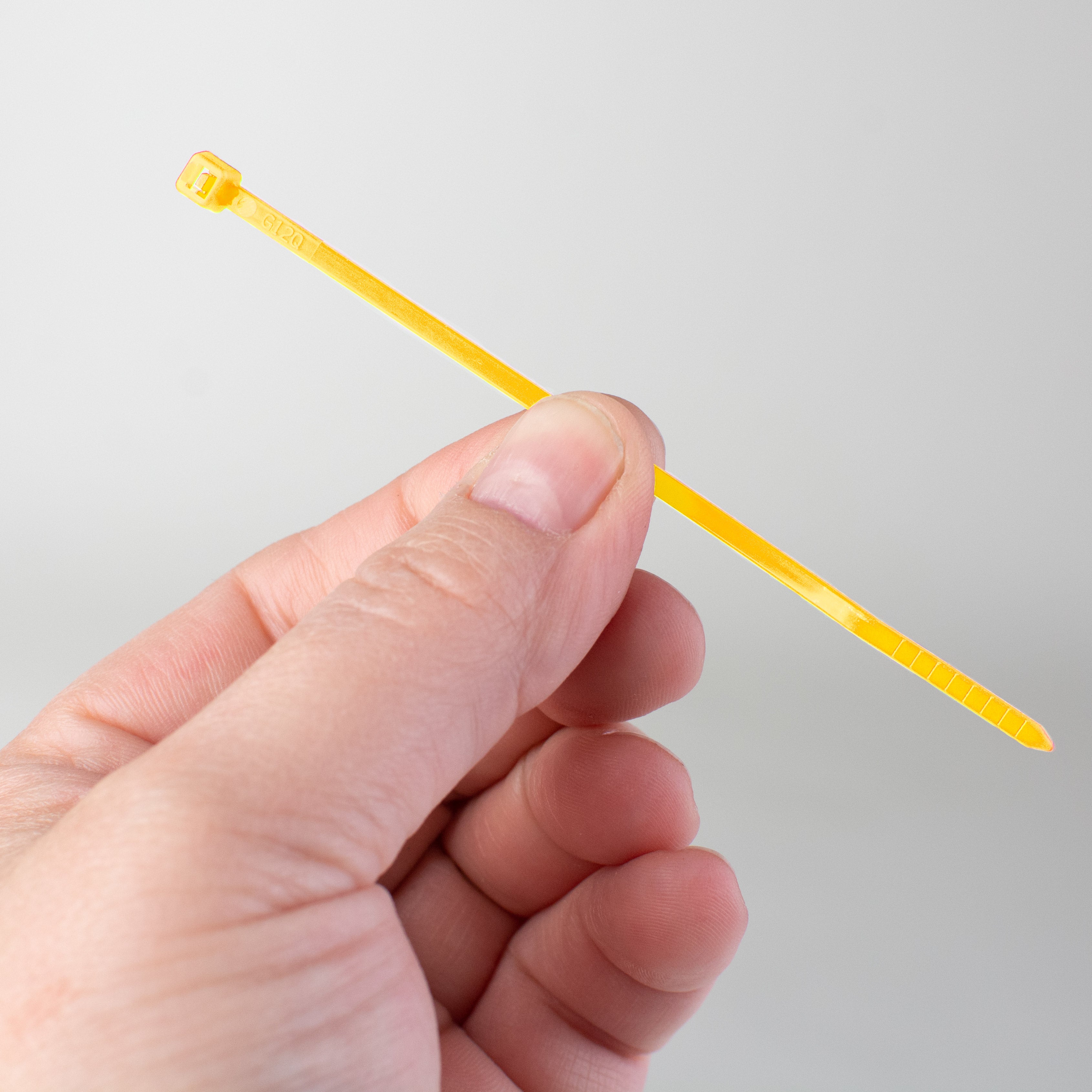 4" Zip Tie: Yellow (100) Lifestyle Photo