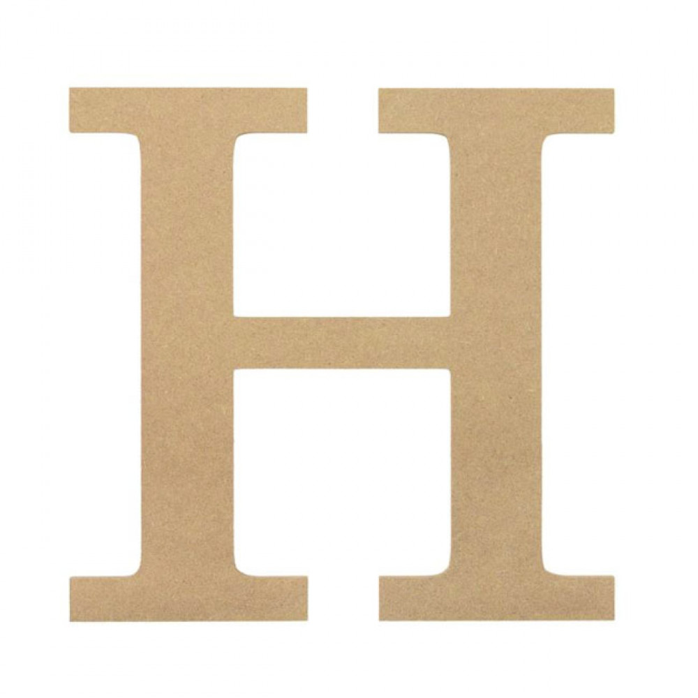 10" Decorative Wood Letter: H [AB2032] - CraftOutlet.com