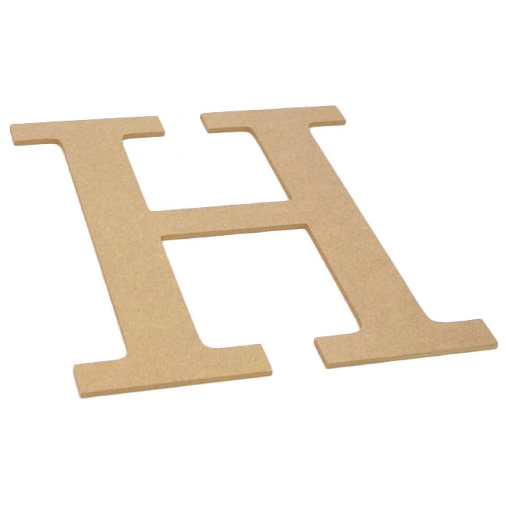 10" Decorative Wood Letter: H [AB2032] - CraftOutlet.com