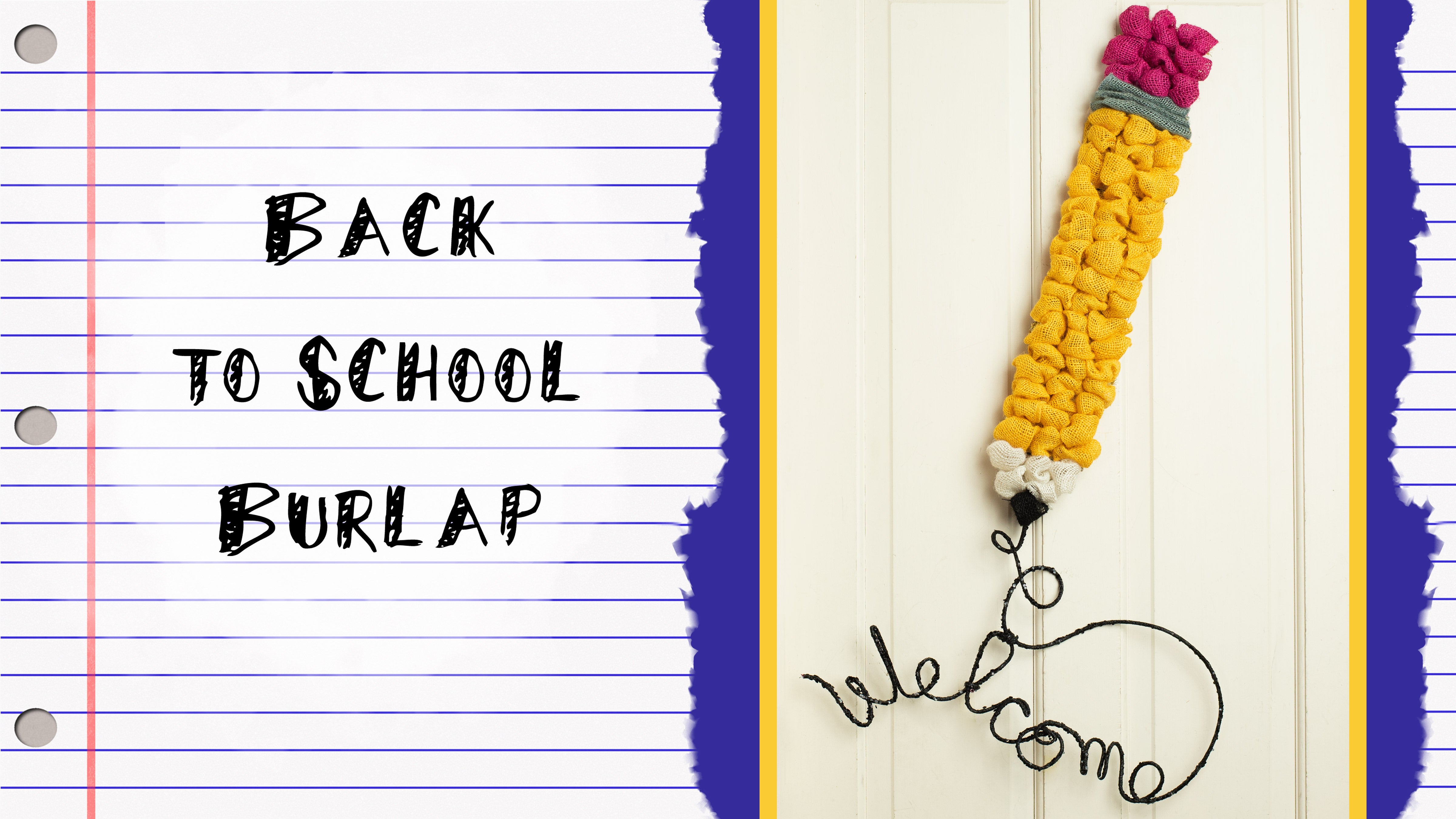Back to School: A Burlap Pencil Tutorial