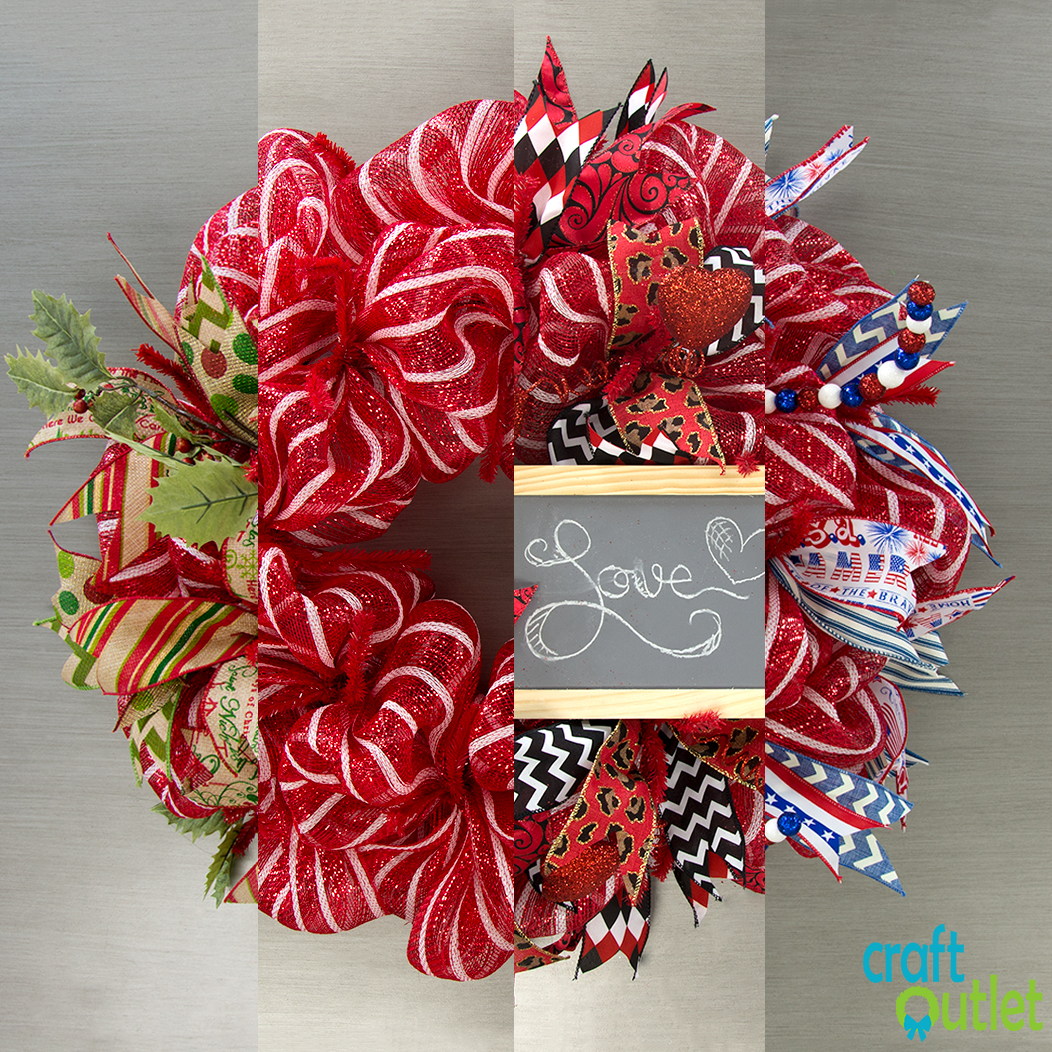 Deco Mesh Wreath Three Ways