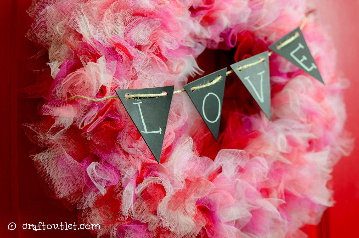 Valentine's Day Tulle Wreath