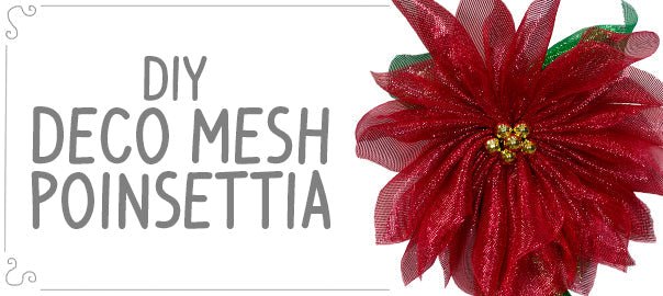 DIY Deco Mesh Poinsettia