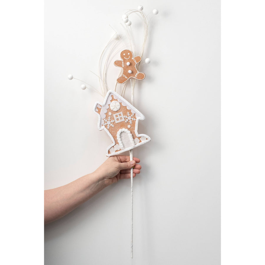 30" Gingerbread House & Gingerbread Man Spray