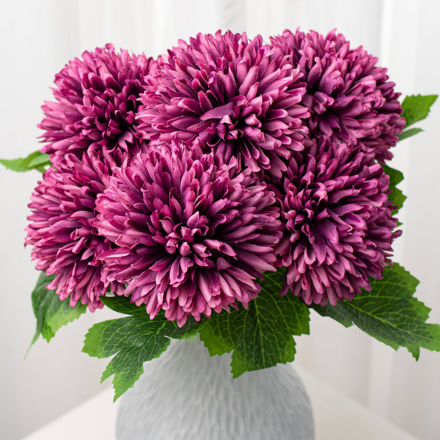 16" Mum Bush: Dark Fuchsia (7 Stem)