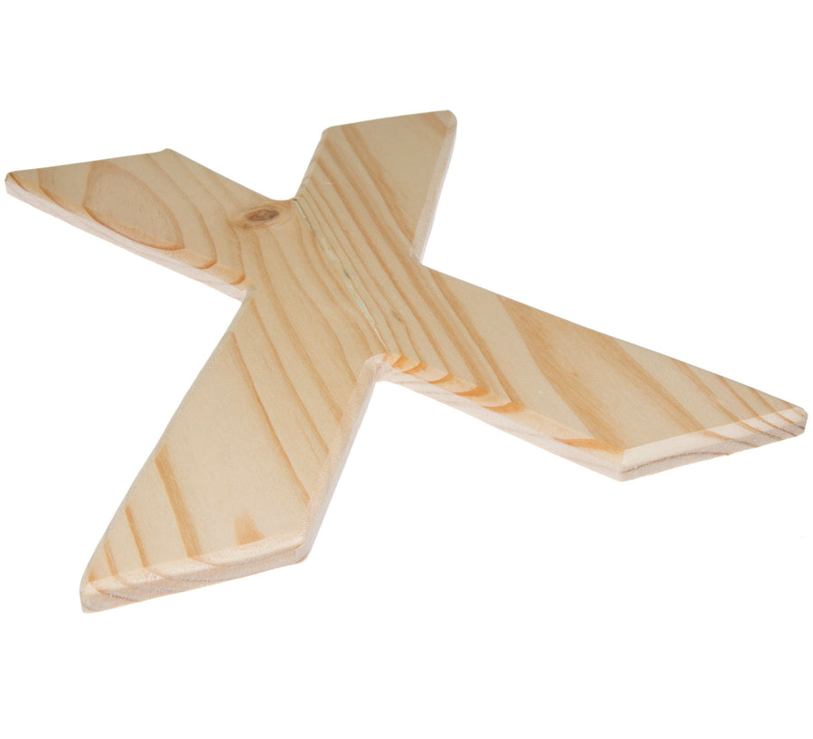 12" Natural Wood Letter: X