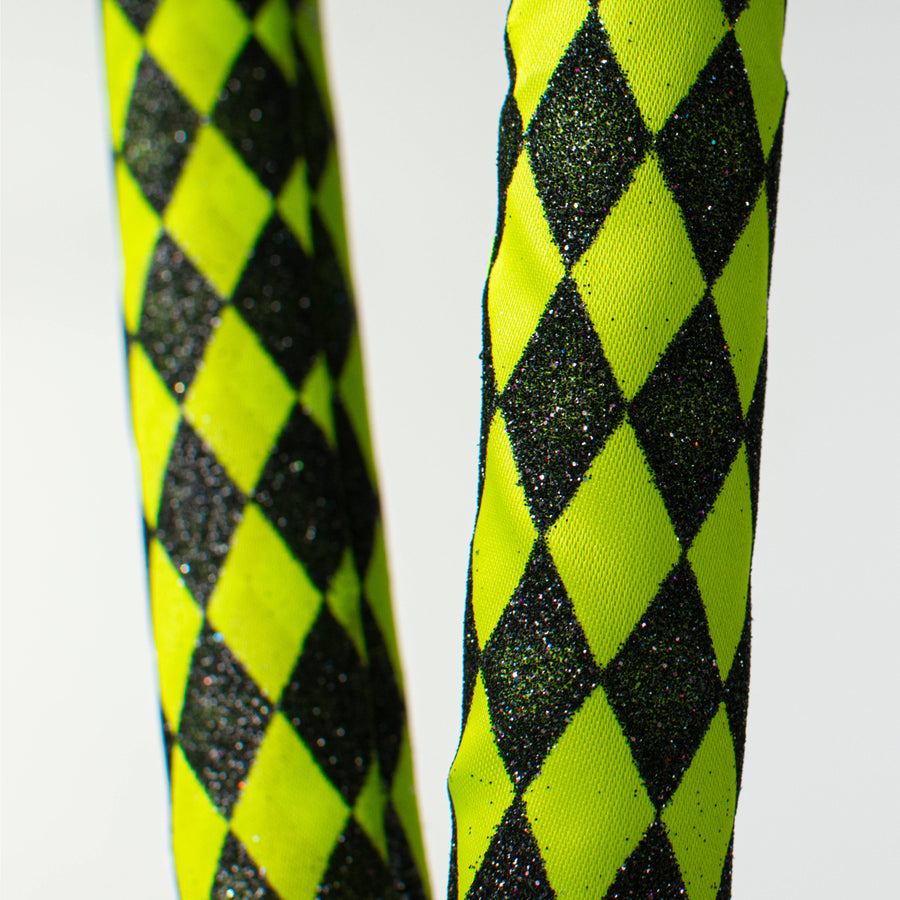 30" Glitter Halloween Harlequin Witch Legs Spray