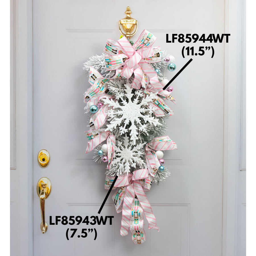 12" Glittered Flat Snowflake Ornament