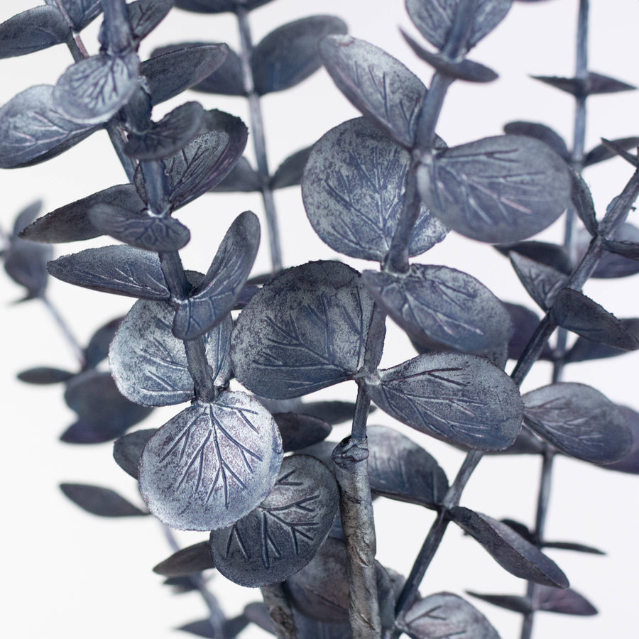 32" Eucalyptus Spray: Matte Metallic Navy Blue