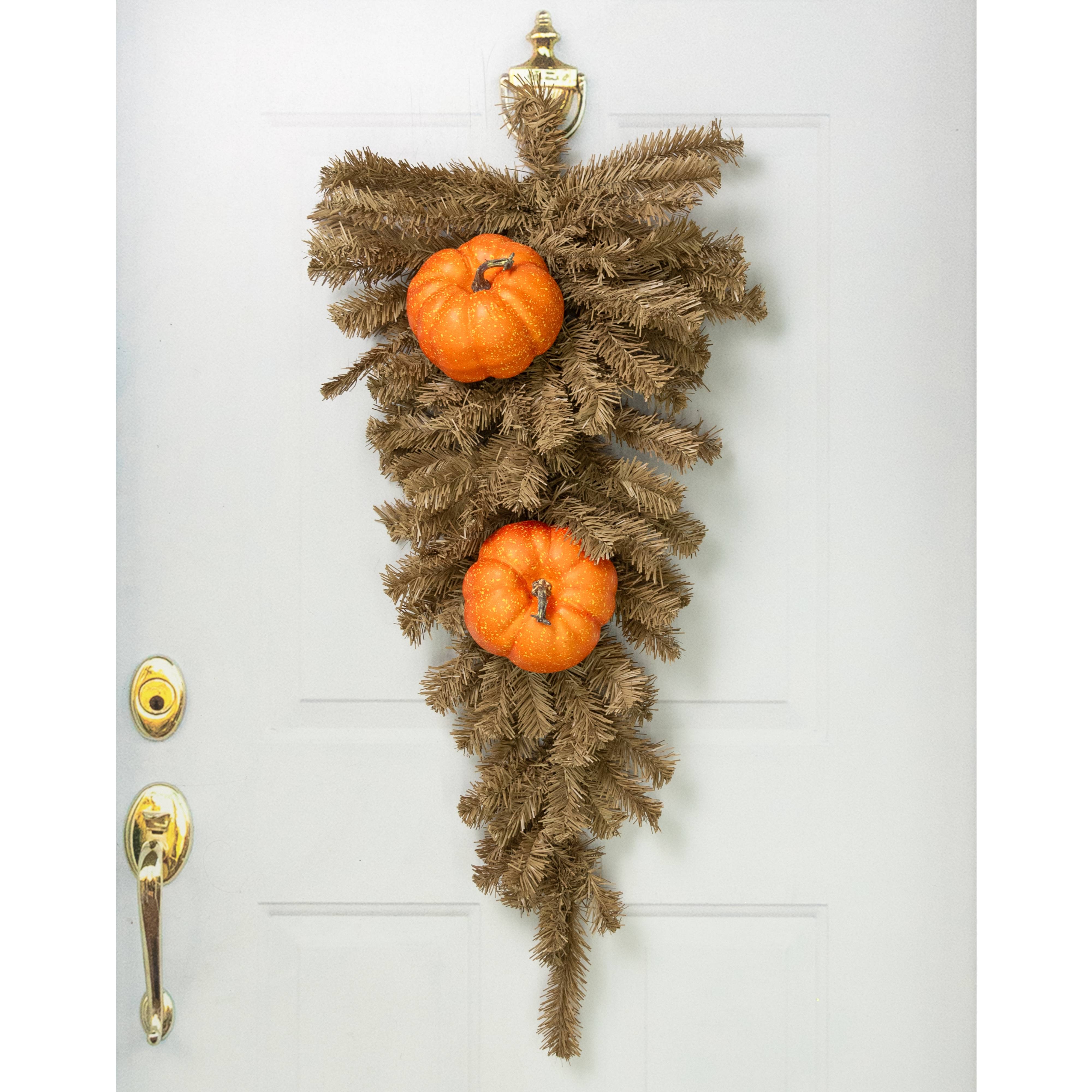 6" Artificial Pumpkins: Orange (Set of 2)
