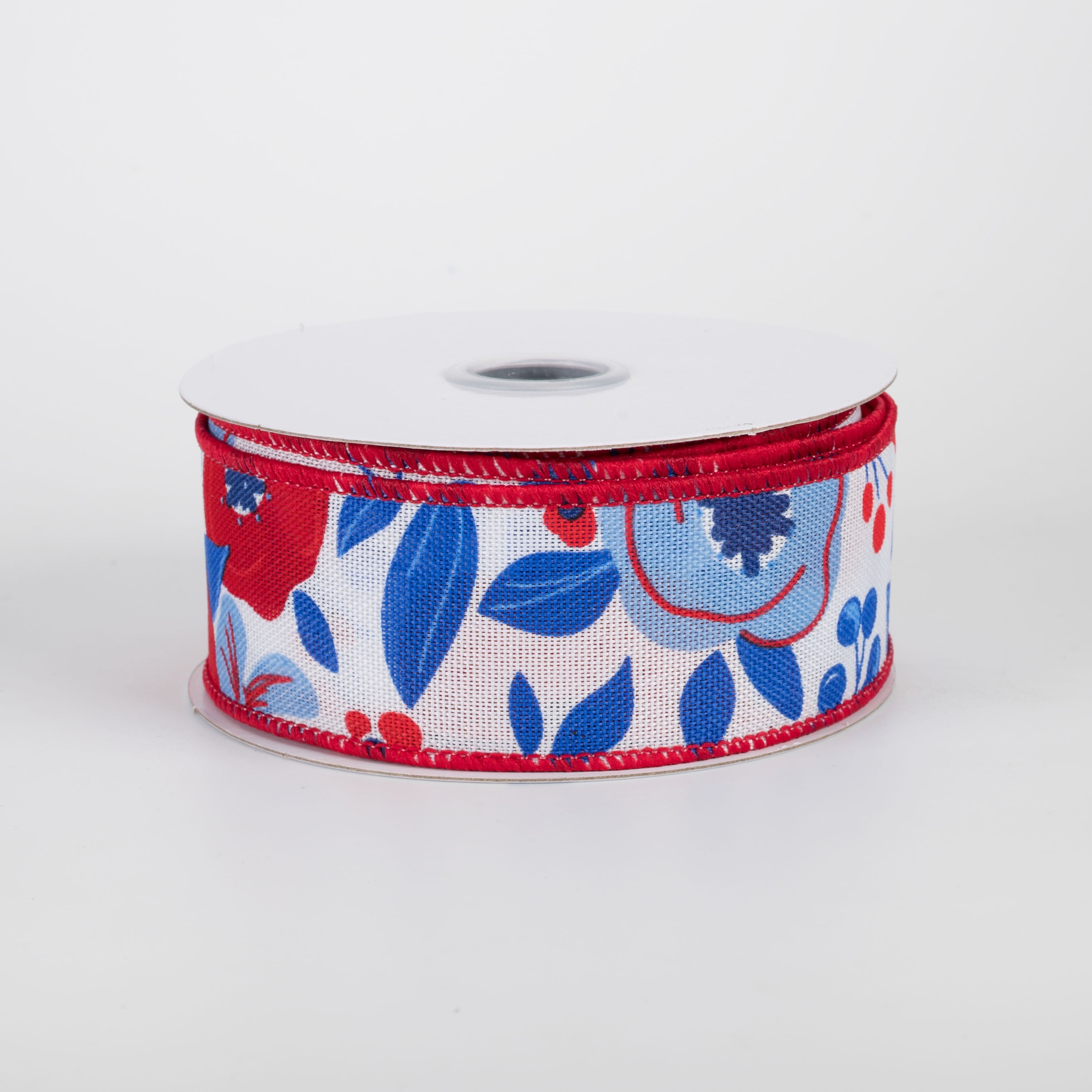 1.5" Bold Blooms Ribbon: Red, White & Blue (10 Yards) Item Number: RGH1336A1