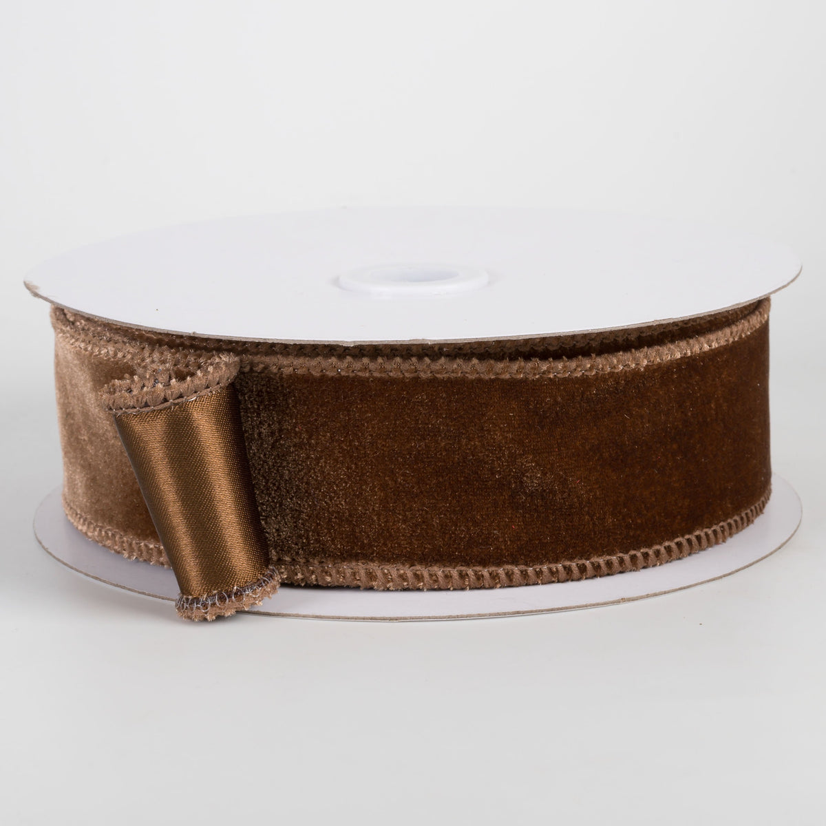 1.5" Deluxe Velvet Satin Backing Ribbon: Chocolate (10 Yards) Item Number: RGE165850