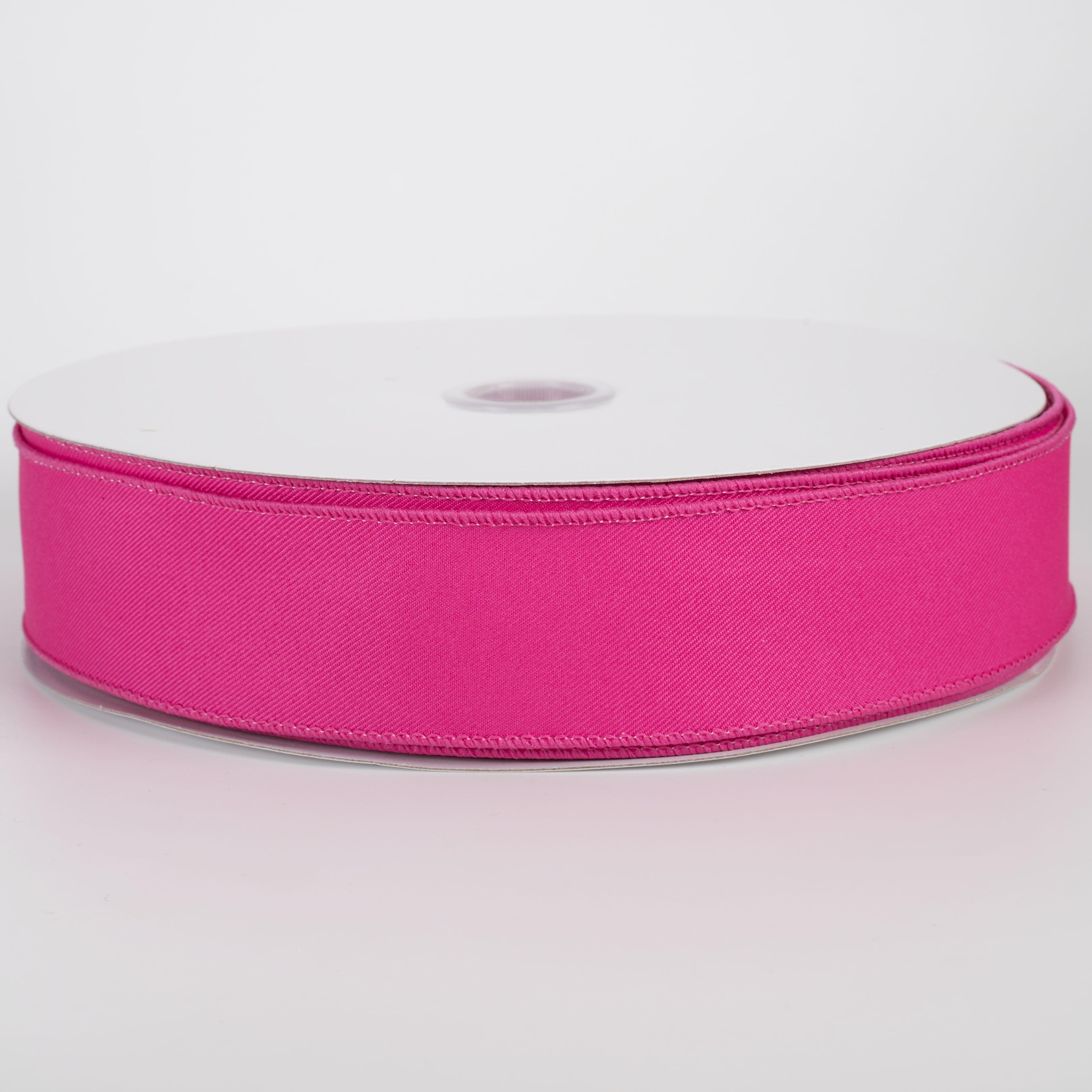 1.5" Diagonal Weave Fabric Ribbon: Hot Pink (50 Yards) Item Number: RGH530507