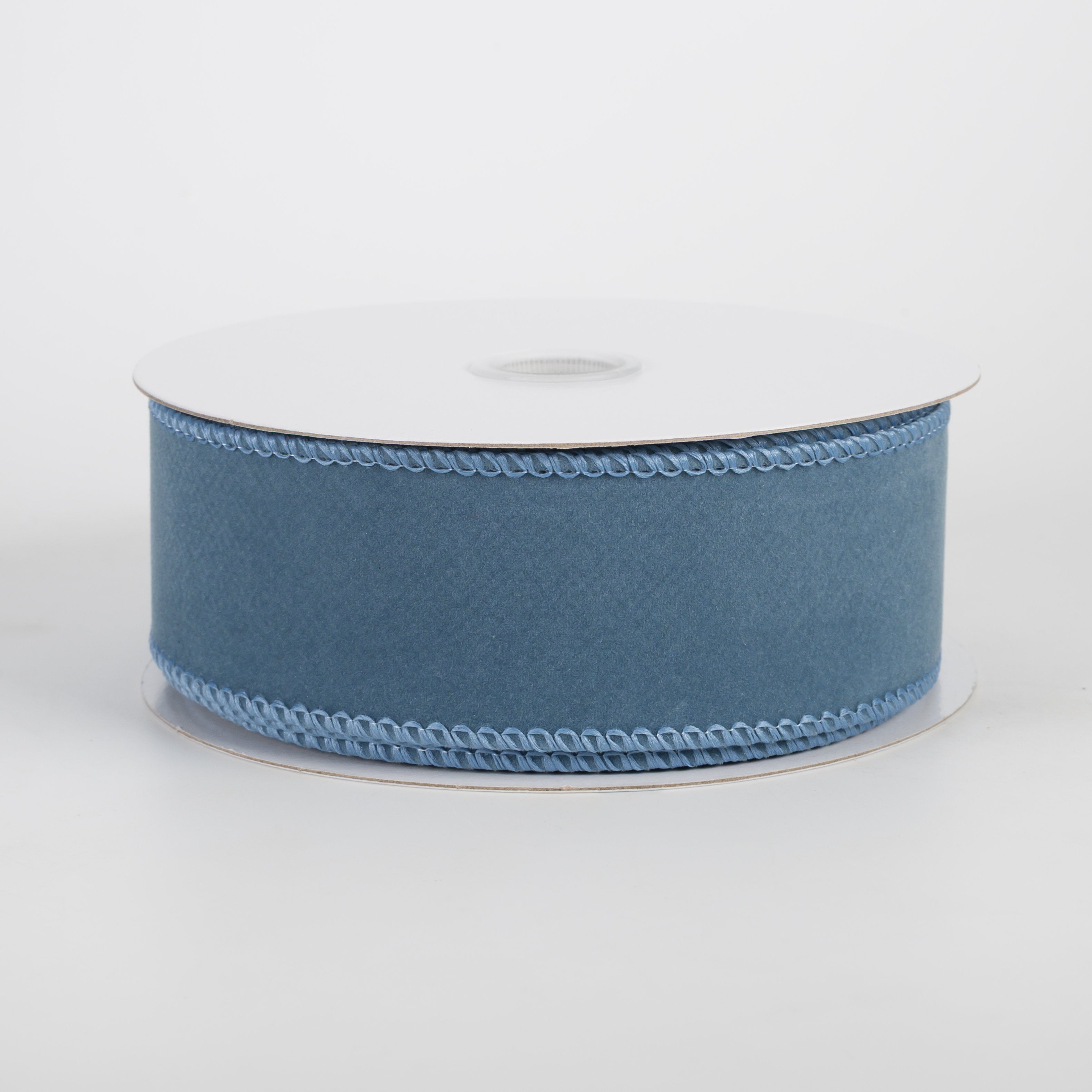 1.5" Flat Velvet Ribbon: Dusty Blue (10 Yards) Item Number: 61624-09-05