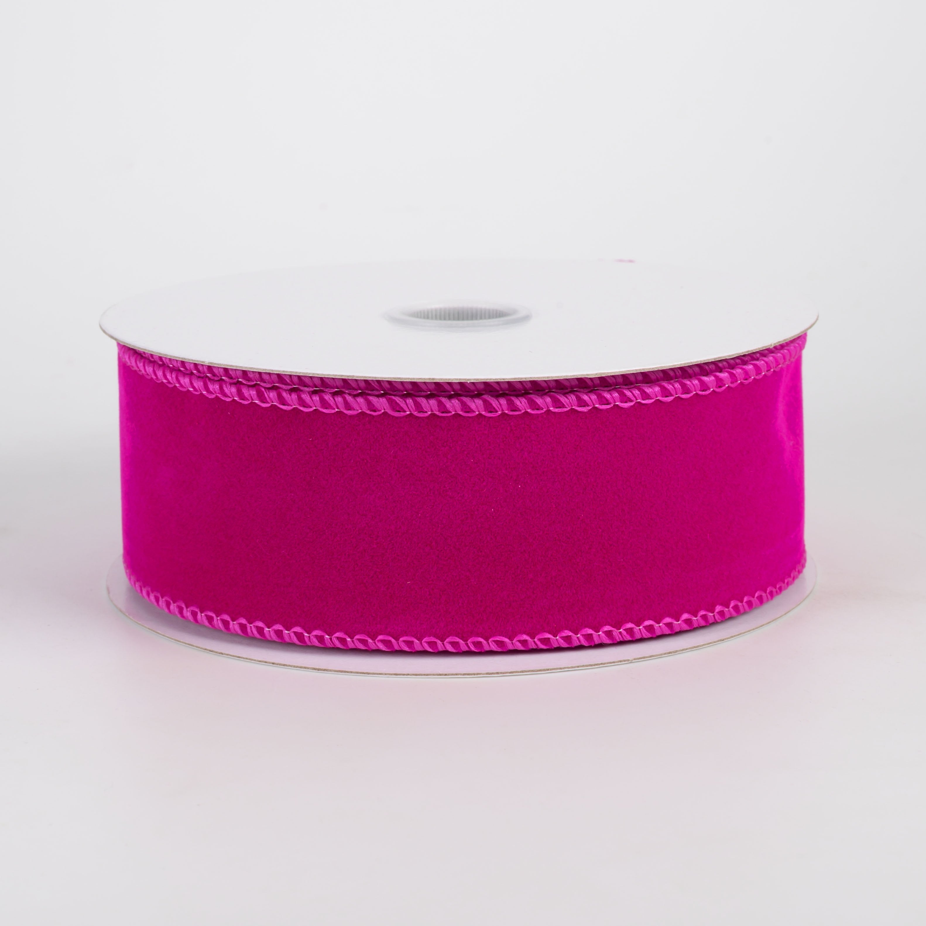 1.5" Flat Velvet Ribbon: Fuchsia Hot Pink (10 Yards) Item Number: 61624-09-28
