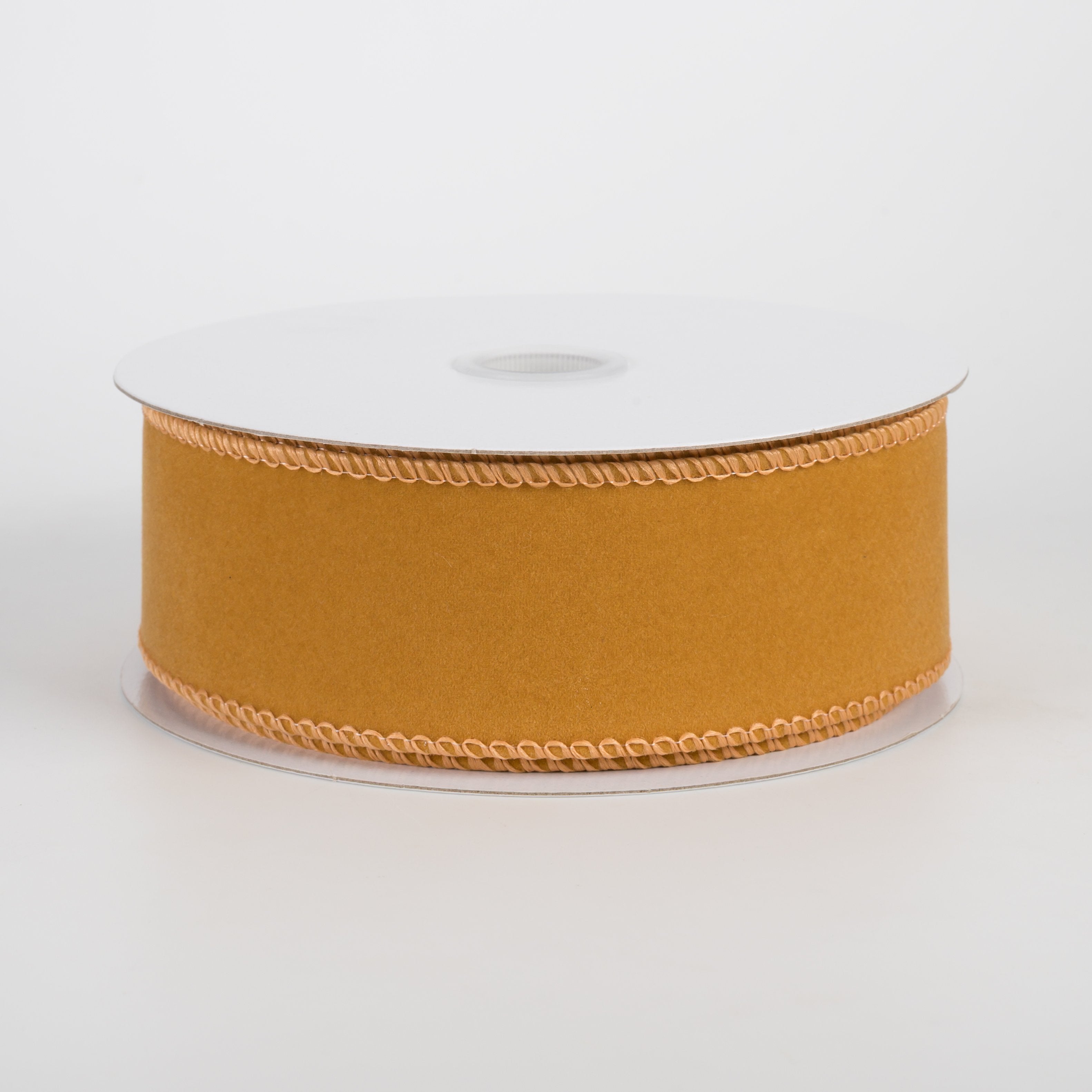 1.5" Flat Velvet Ribbon: Golden Tan (10 Yards) Item Number: 61624-09-35