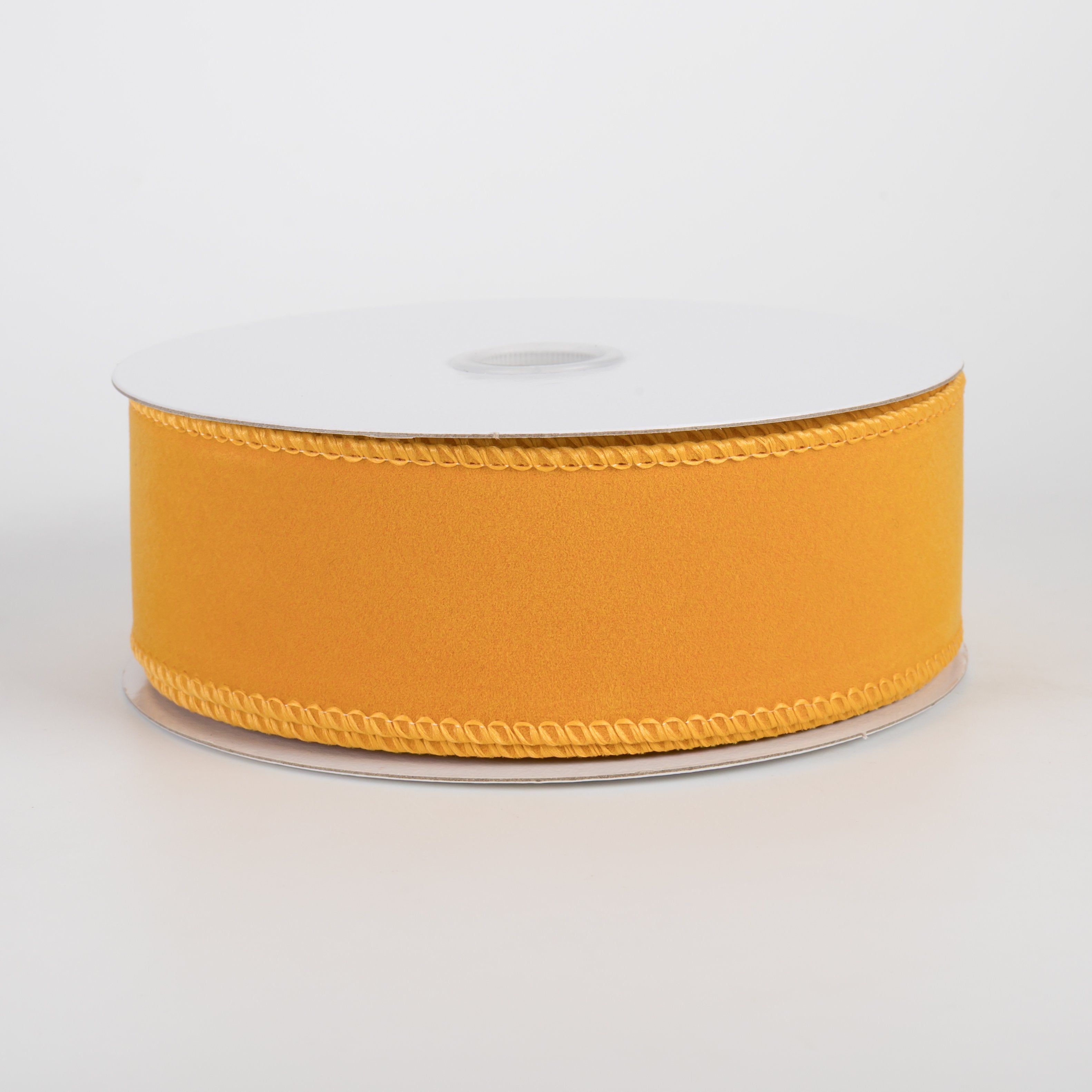 1.5" Flat Velvet Ribbon: Sunflower Yellow (10 Yards) Item Number: 61624-09-49