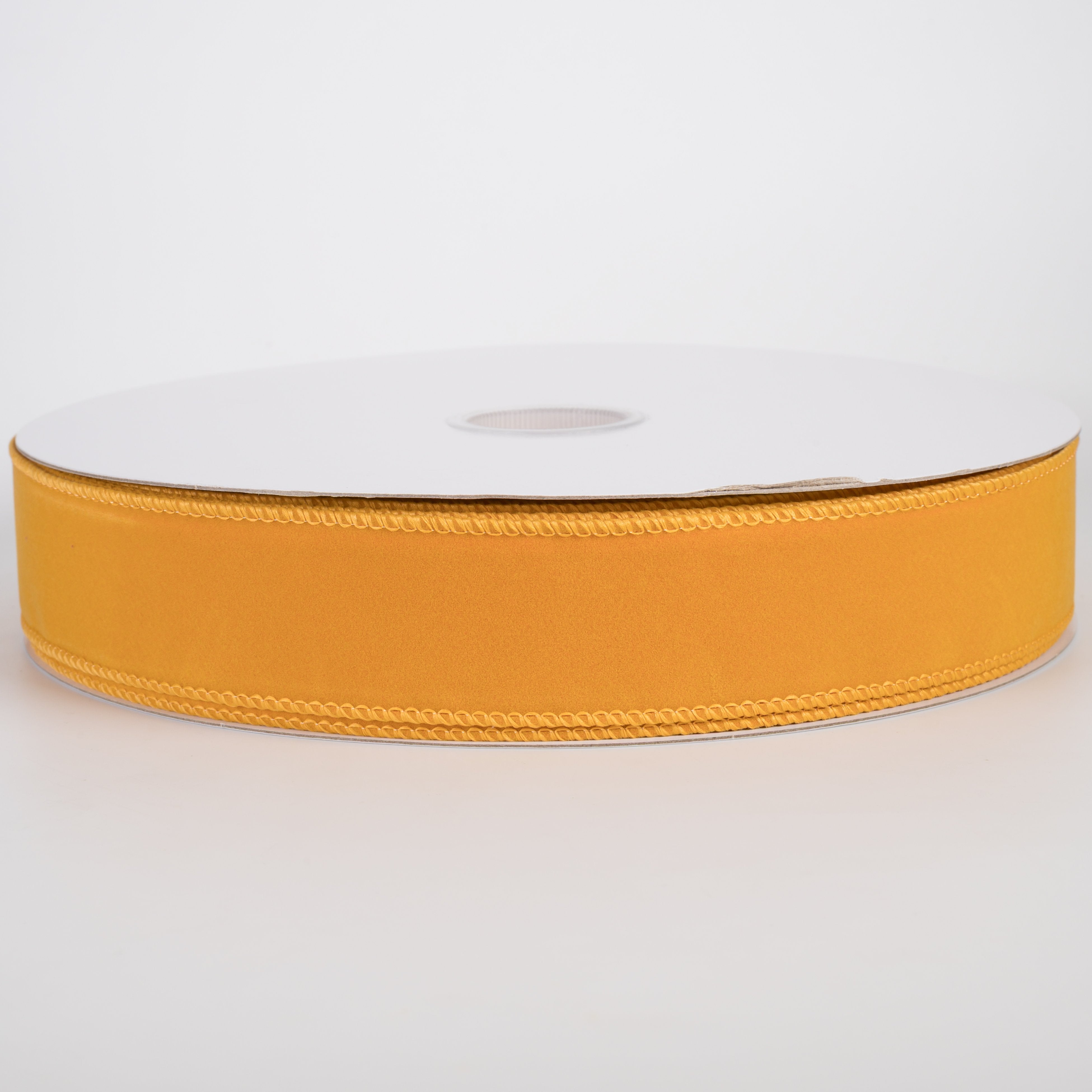 1.5" Flat Velvet Ribbon: Sunflower Yellow (50 Yards) Item Number: 861-09-615