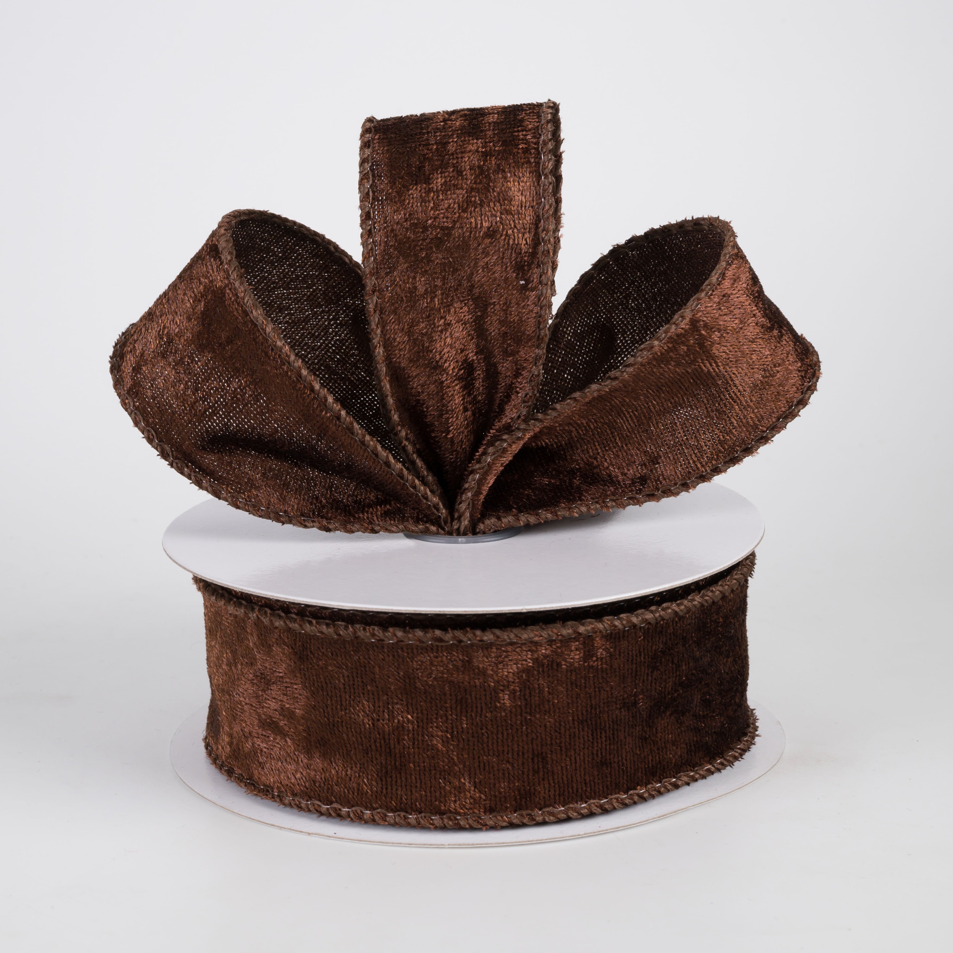 1.5" Lush Velvet Ribbon: Chocolate (10 Yards) Lifestyle Photo