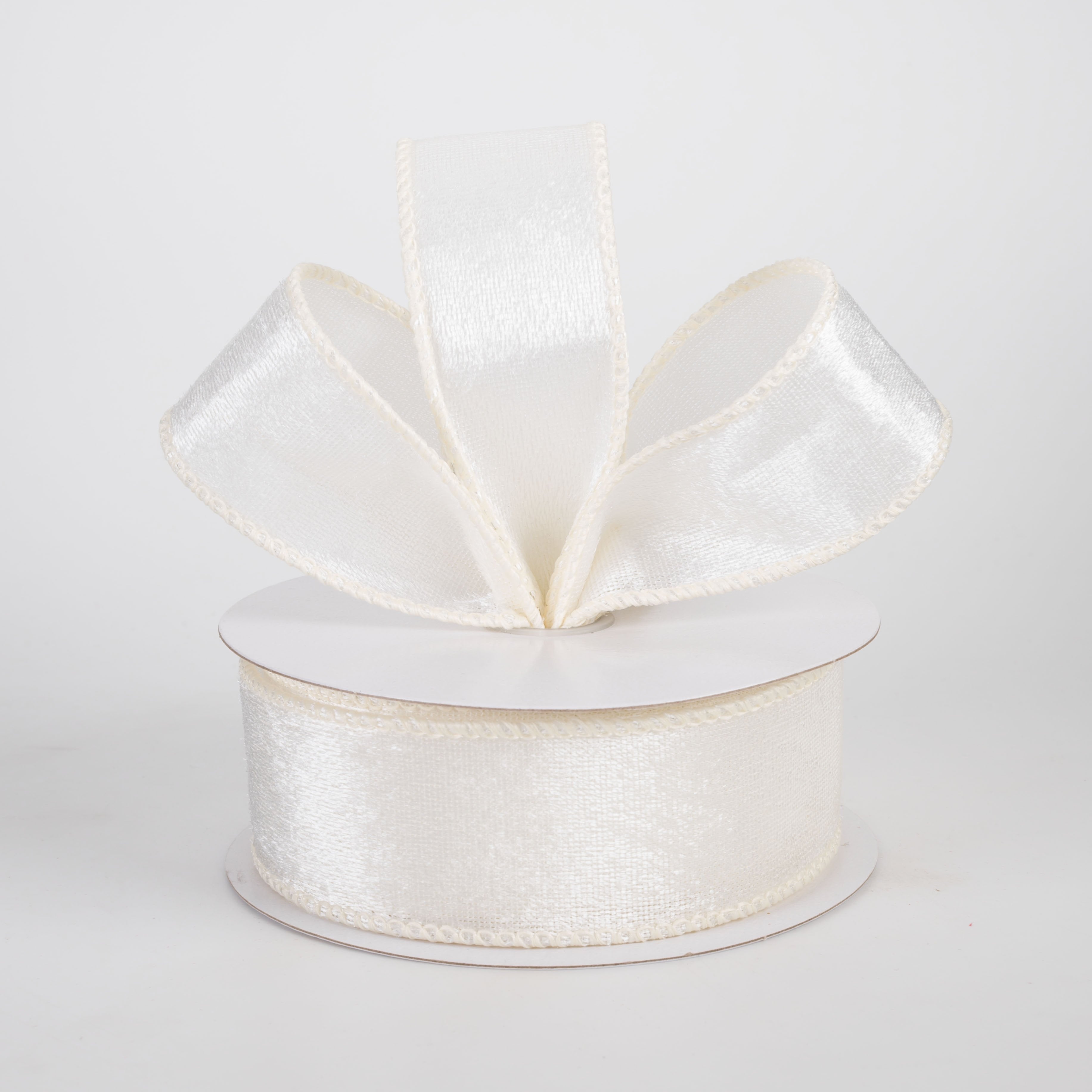 1.5" Lush Velvet Ribbon: Ivory (10 Yards) Lifestyle Photo