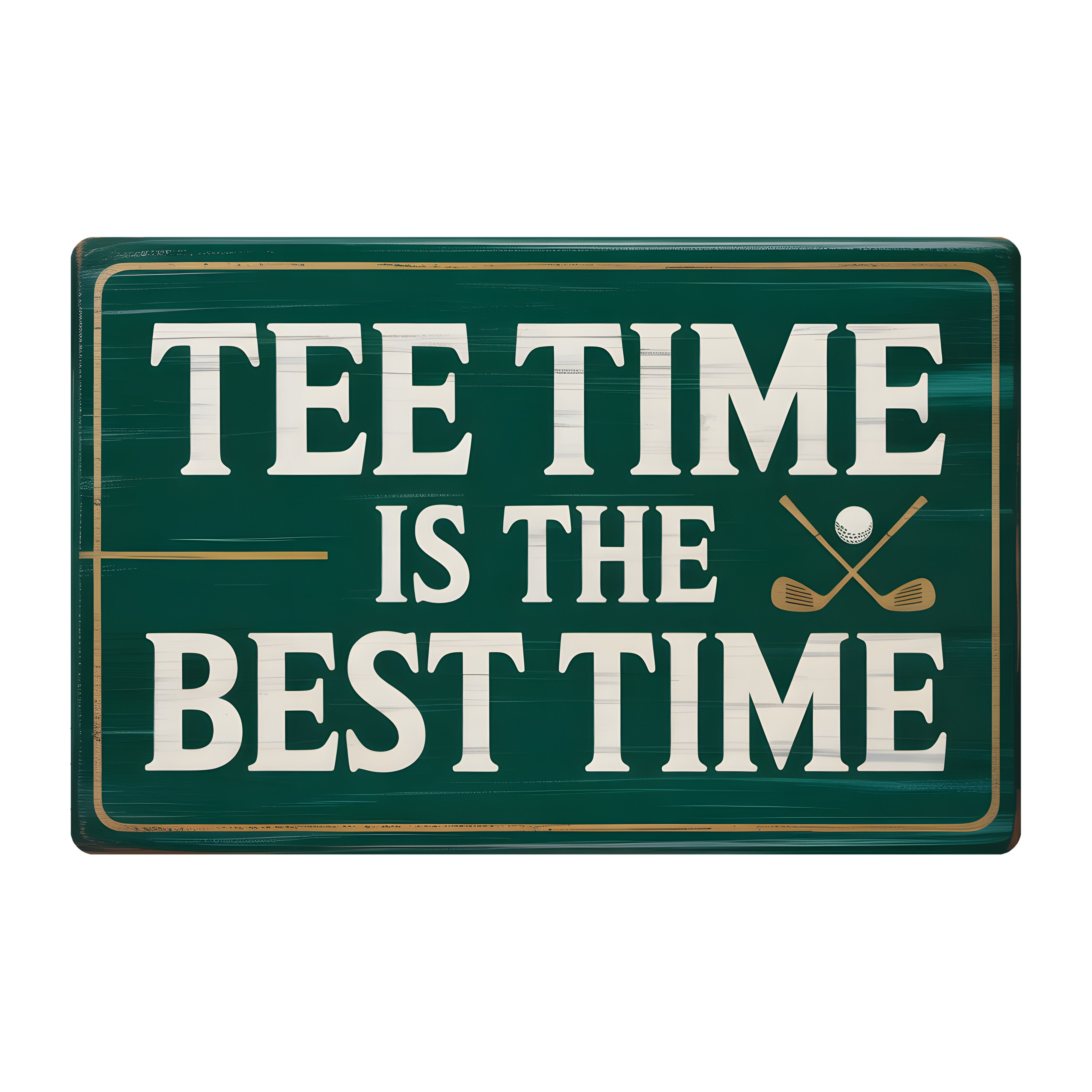 10.5" Rectangle Waterproof Sign: Tee Time Golf Item Number: CD1239NH-105