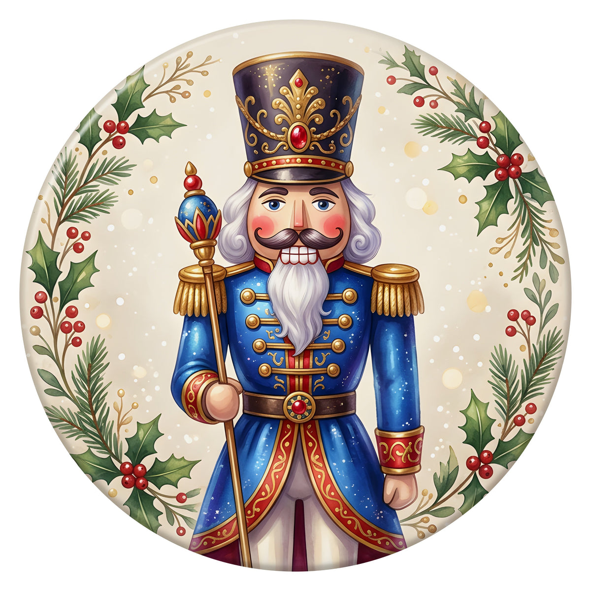 10.5" Round Waterproof Accent: Royal Blue Coat Nutcracker Item Number: CD1471NH-105