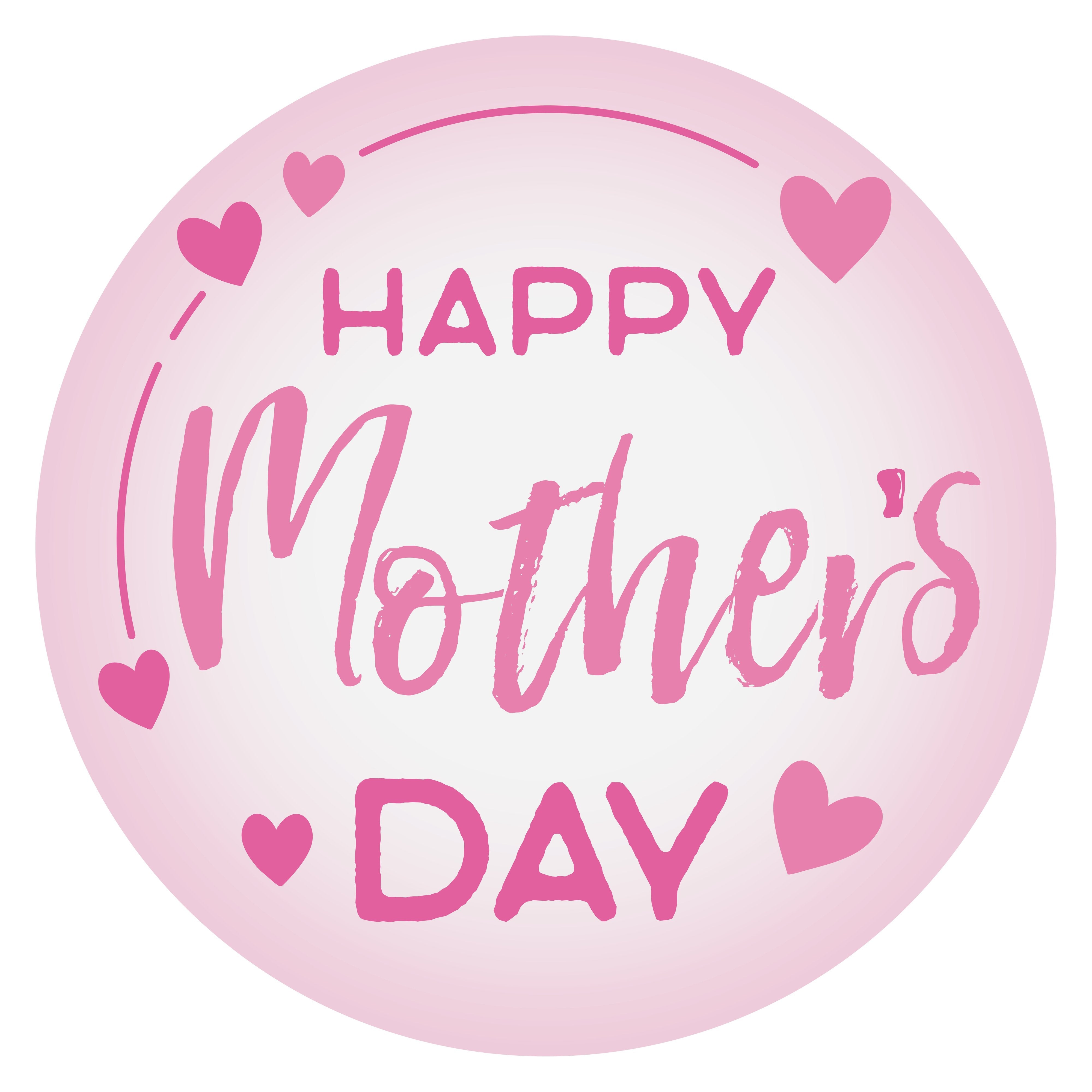 10.5" Round Waterproof Sign: Happy Mother's Day Item Number: CD0937NH-105