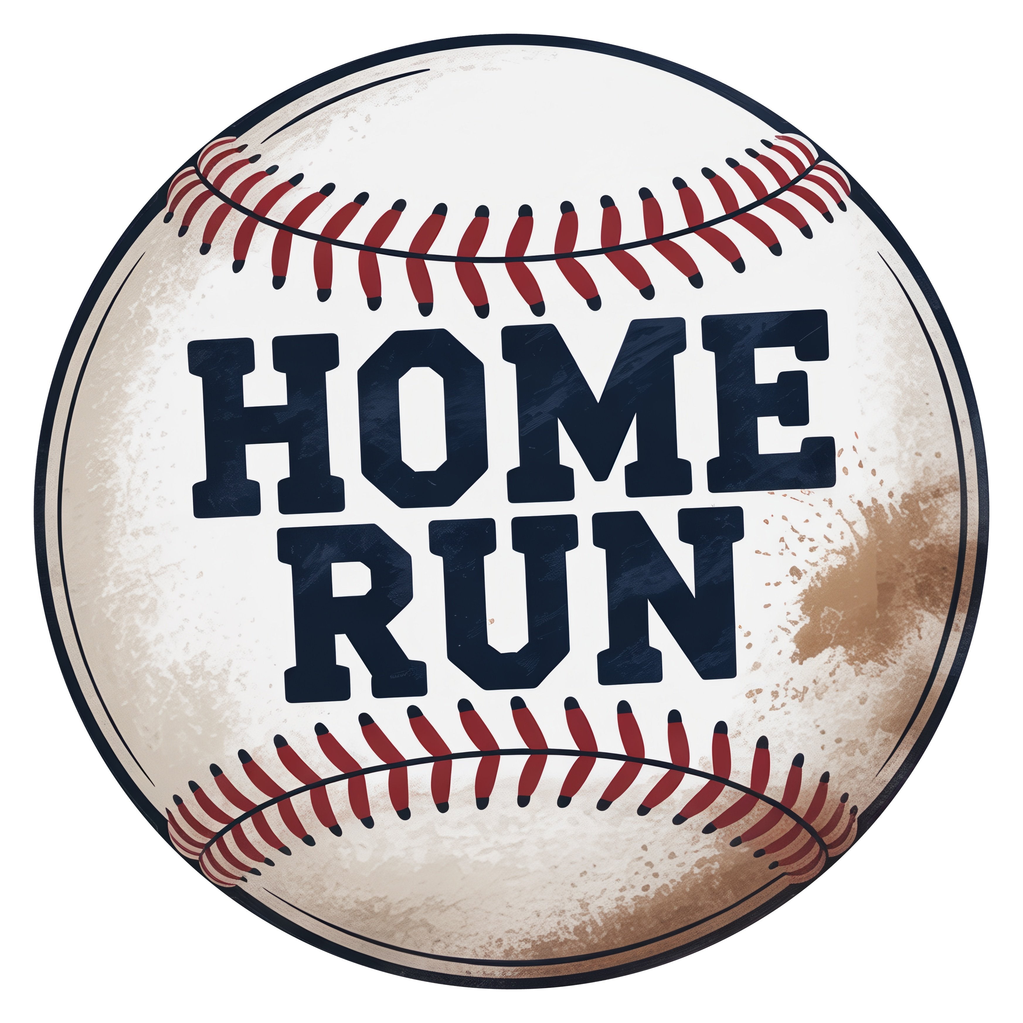 10.5" Round Waterproof Sign: Home Run Baseball Item Number: CD1213NH-105