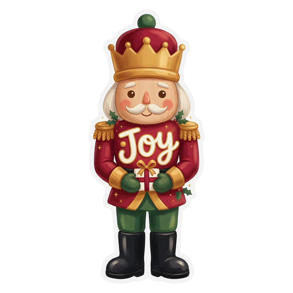 10.5" Waterproof Accent Sign: Joy Nutcracker Soldier with Gift Item Number: CD1480NH-105