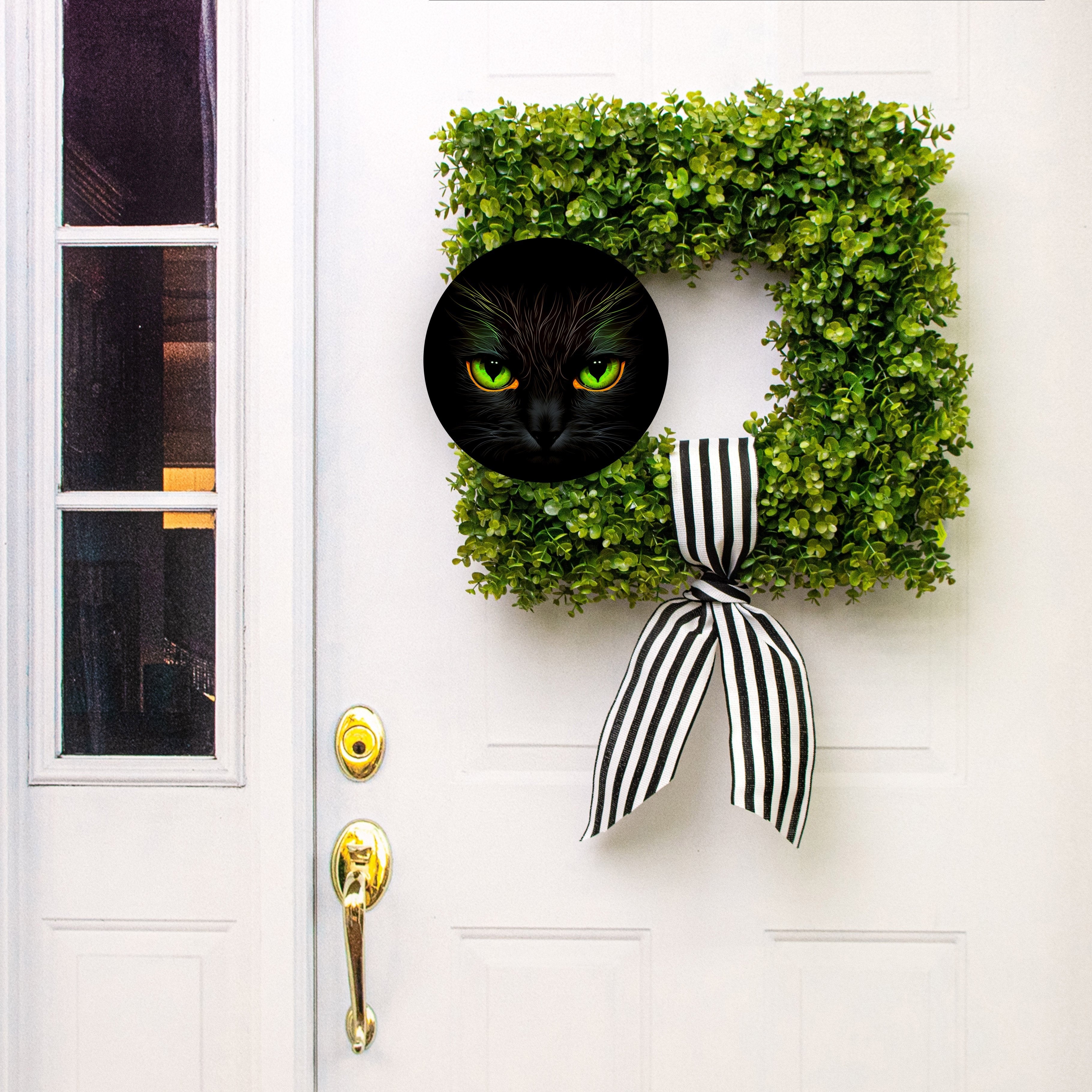 10.5" Waterproof Accent: Spooky Black Cat Lifestyle Photo