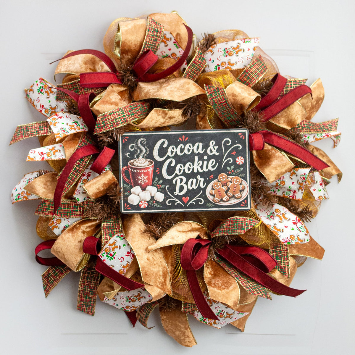 10.5" Waterproof Sign: Hot Cocoa and Gingerbread Cookie Bar detail photo 3